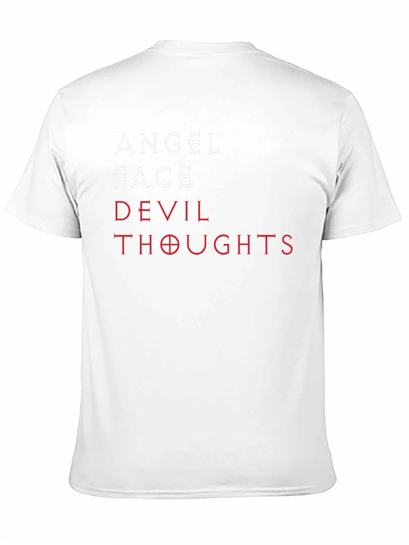 Angel Face Devil Thoughts Graphic Tee