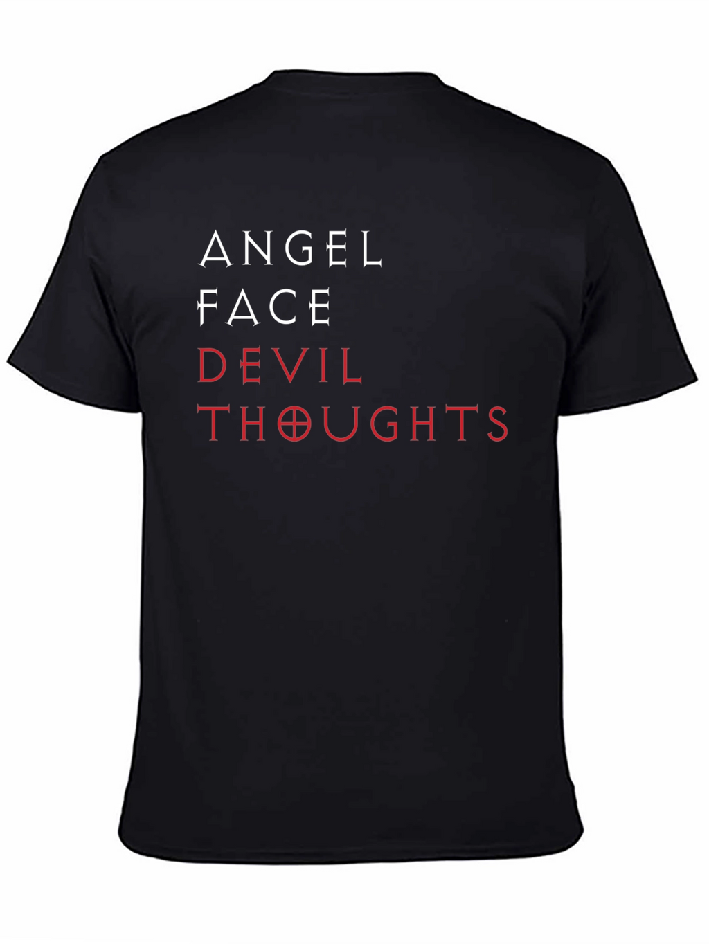 Angel Face Devil Thoughts Graphic Tee