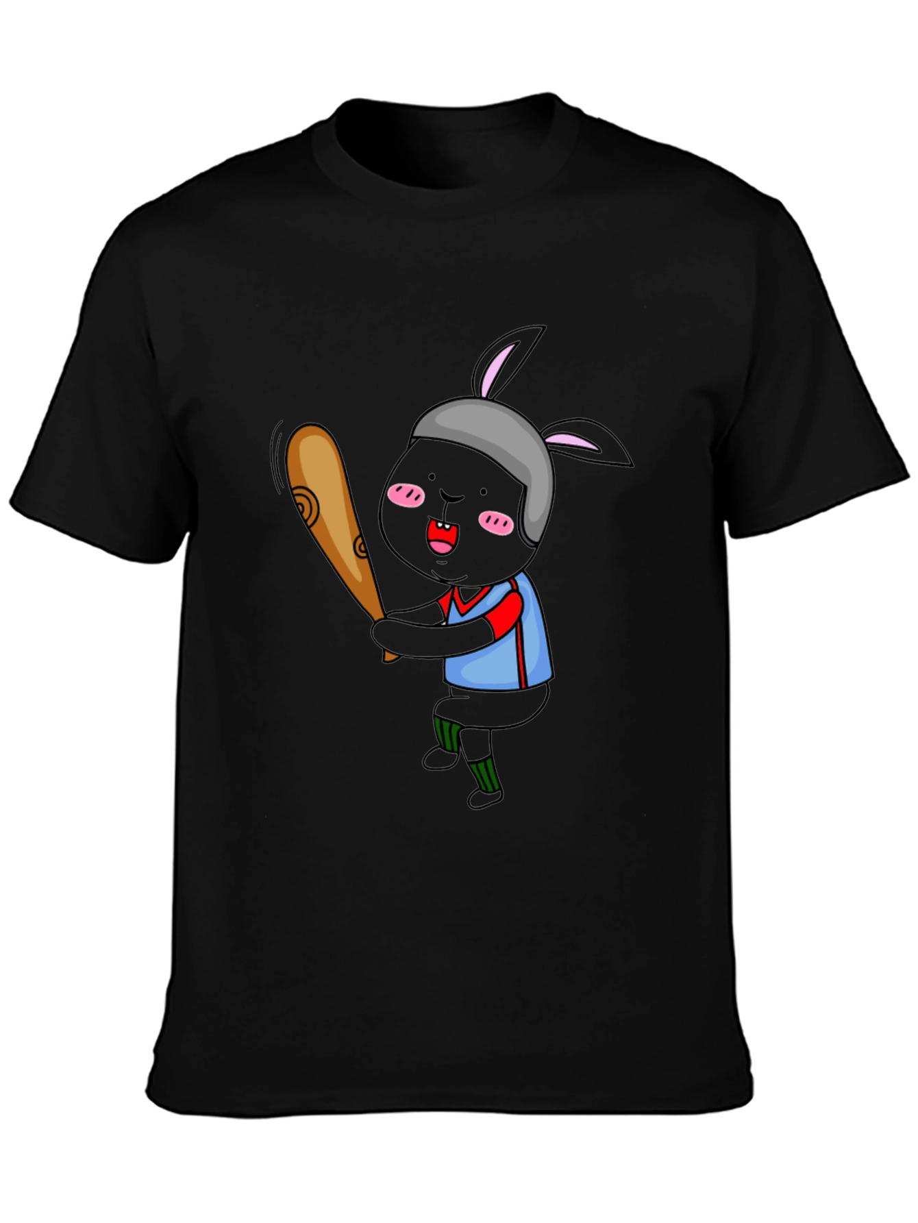 Baseball Bunny Graphic T-Shirt