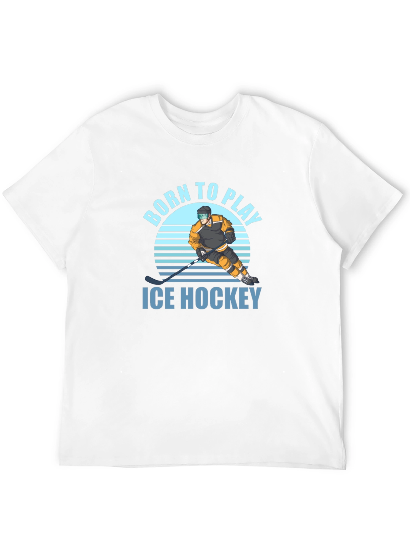 Born to Play Ice Hockey Black T-Shirt