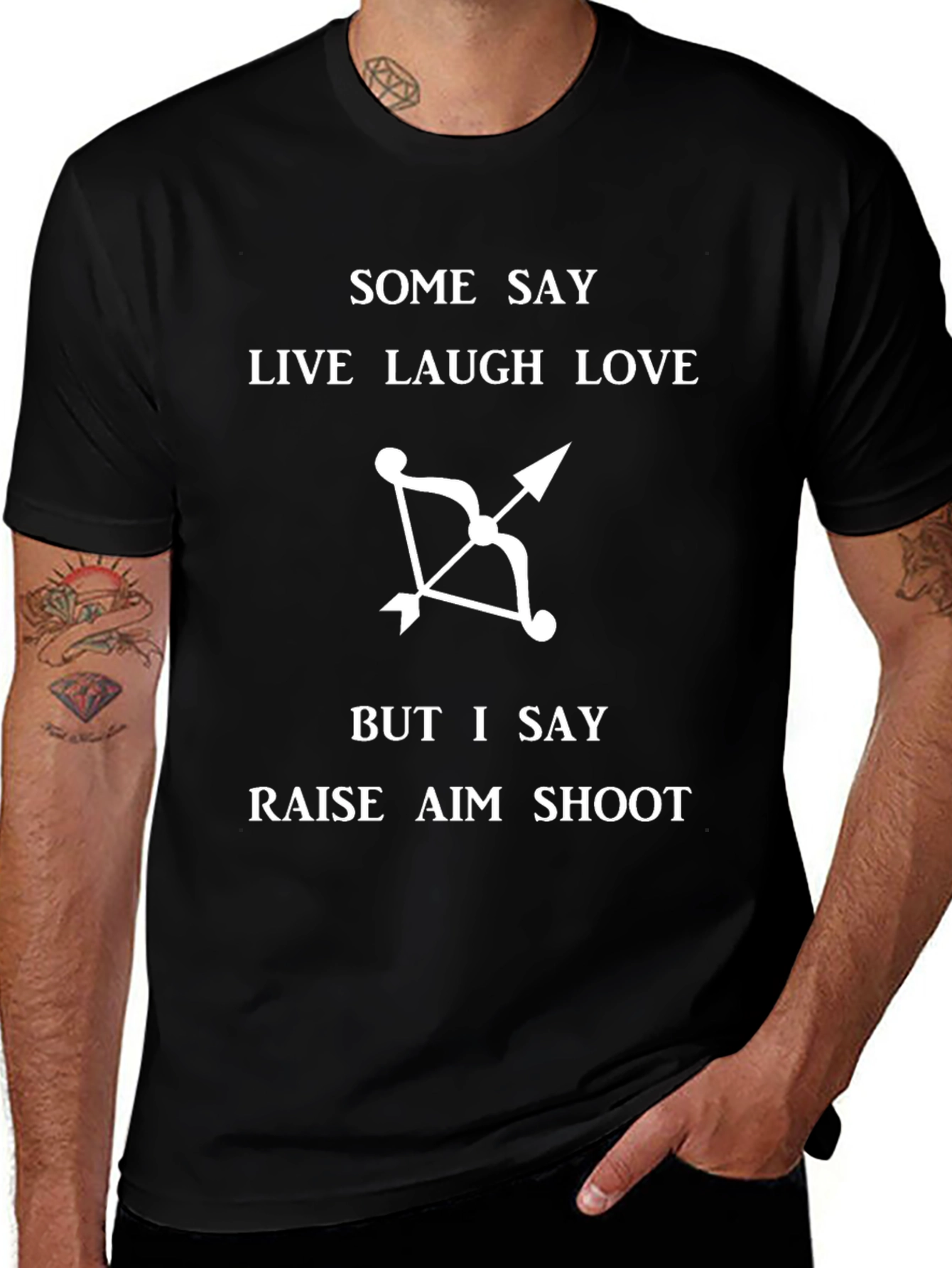 Archers Humor T-Shirt: Raise Aim Shoot