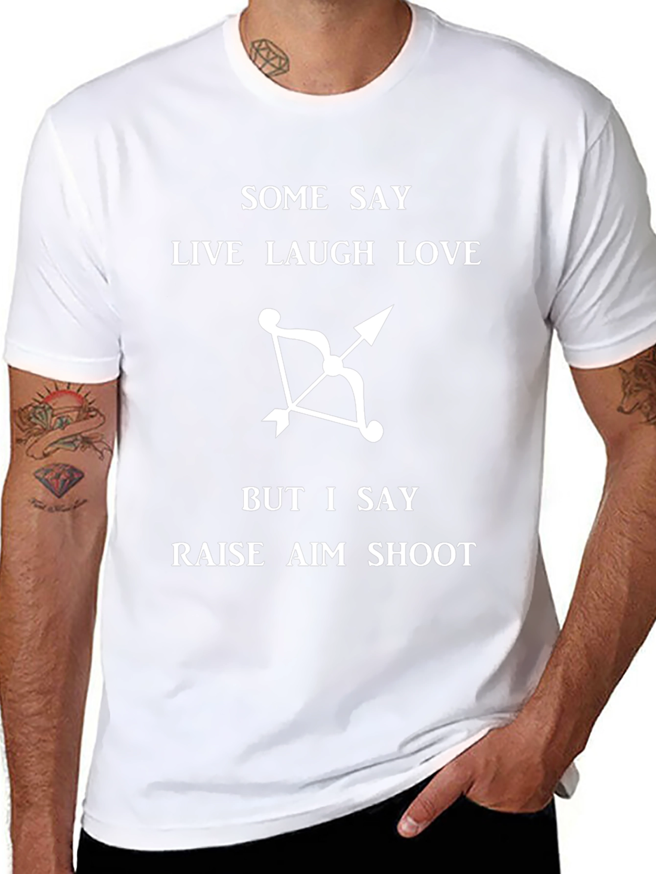 Archers Humor T-Shirt: Raise Aim Shoot