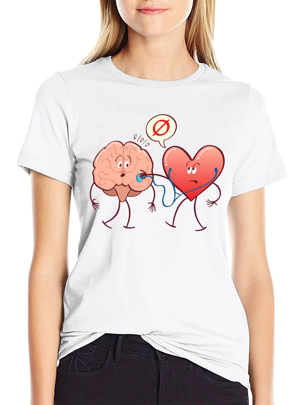 Brain vs. Heart Graphic T-Shirt