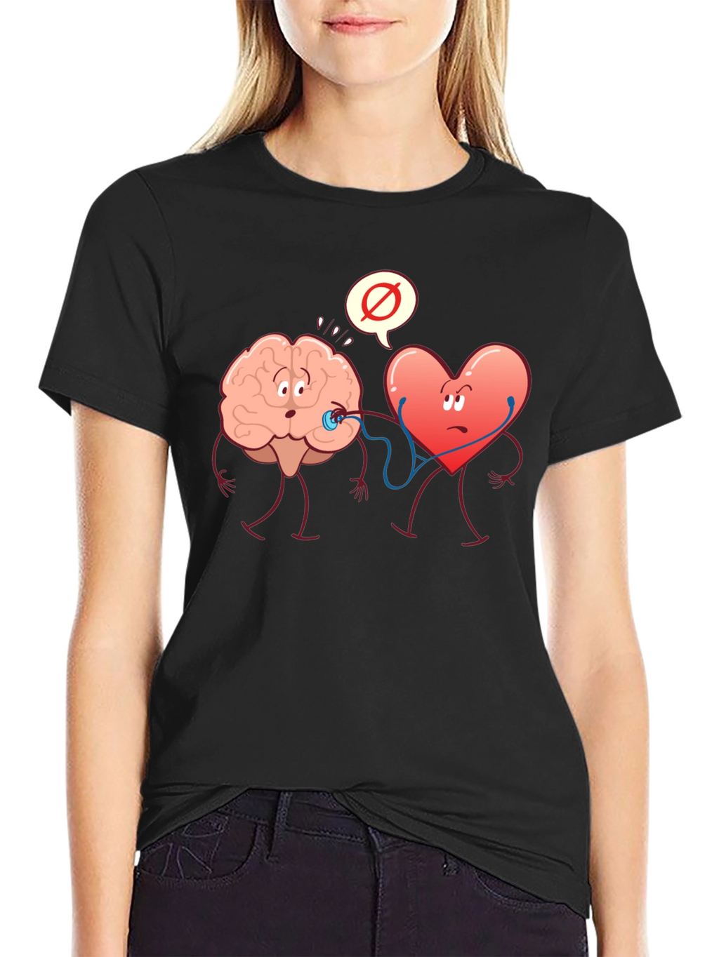 Brain vs. Heart Graphic T-Shirt