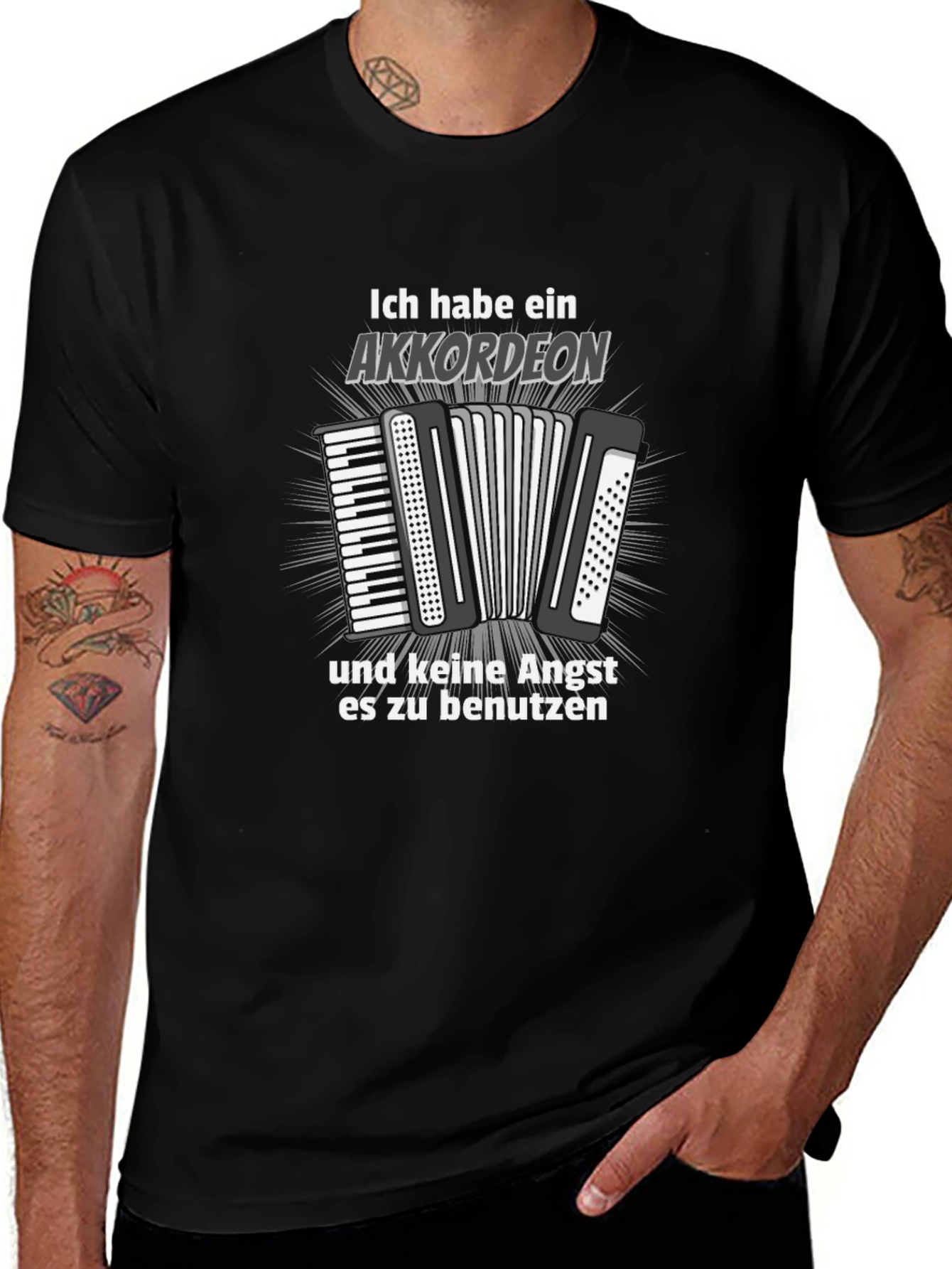 Accordion Player T-Shirt - German Slogan Graphic Tee