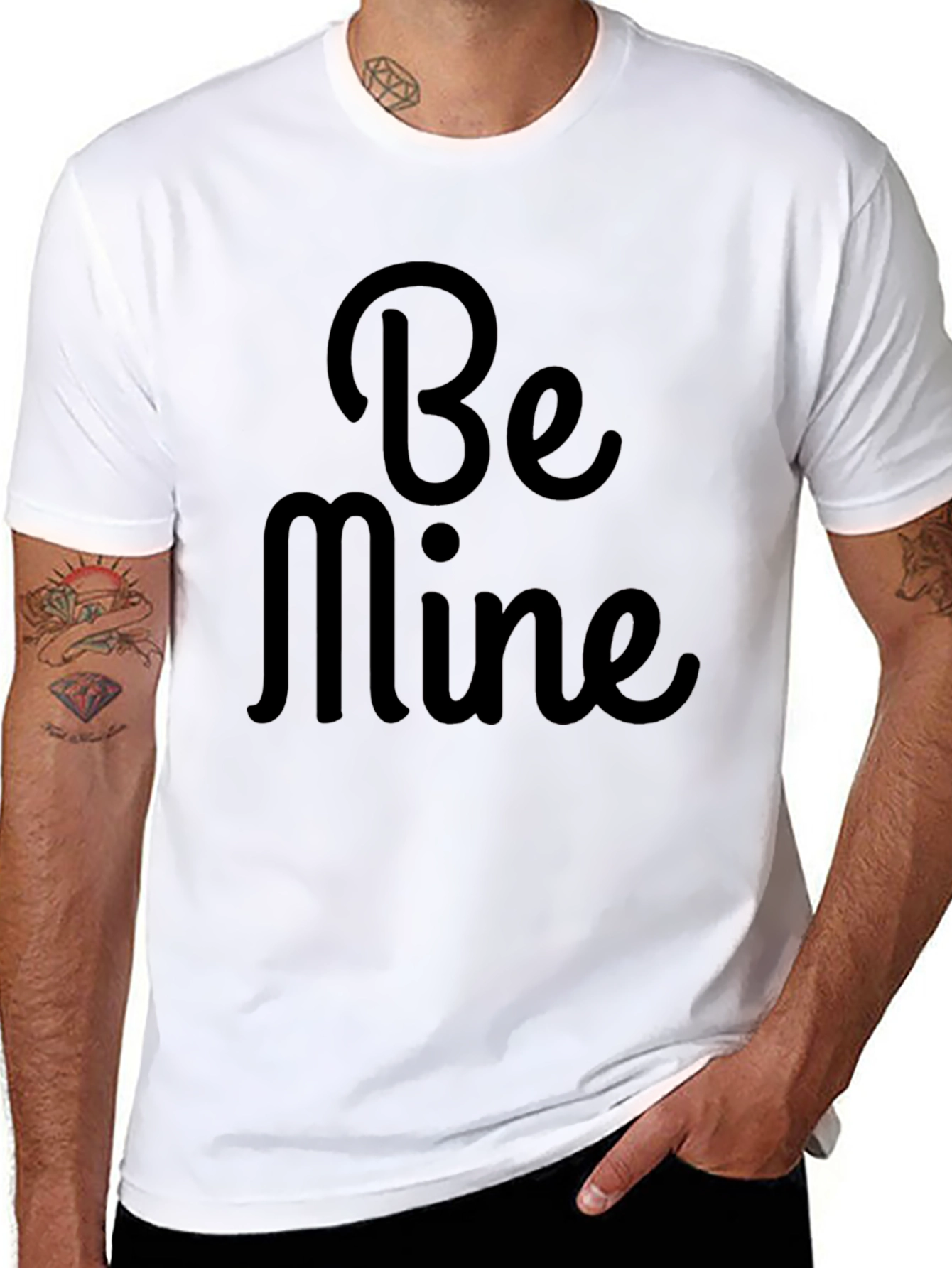 Be Mine Valentines Day Black T-Shirt