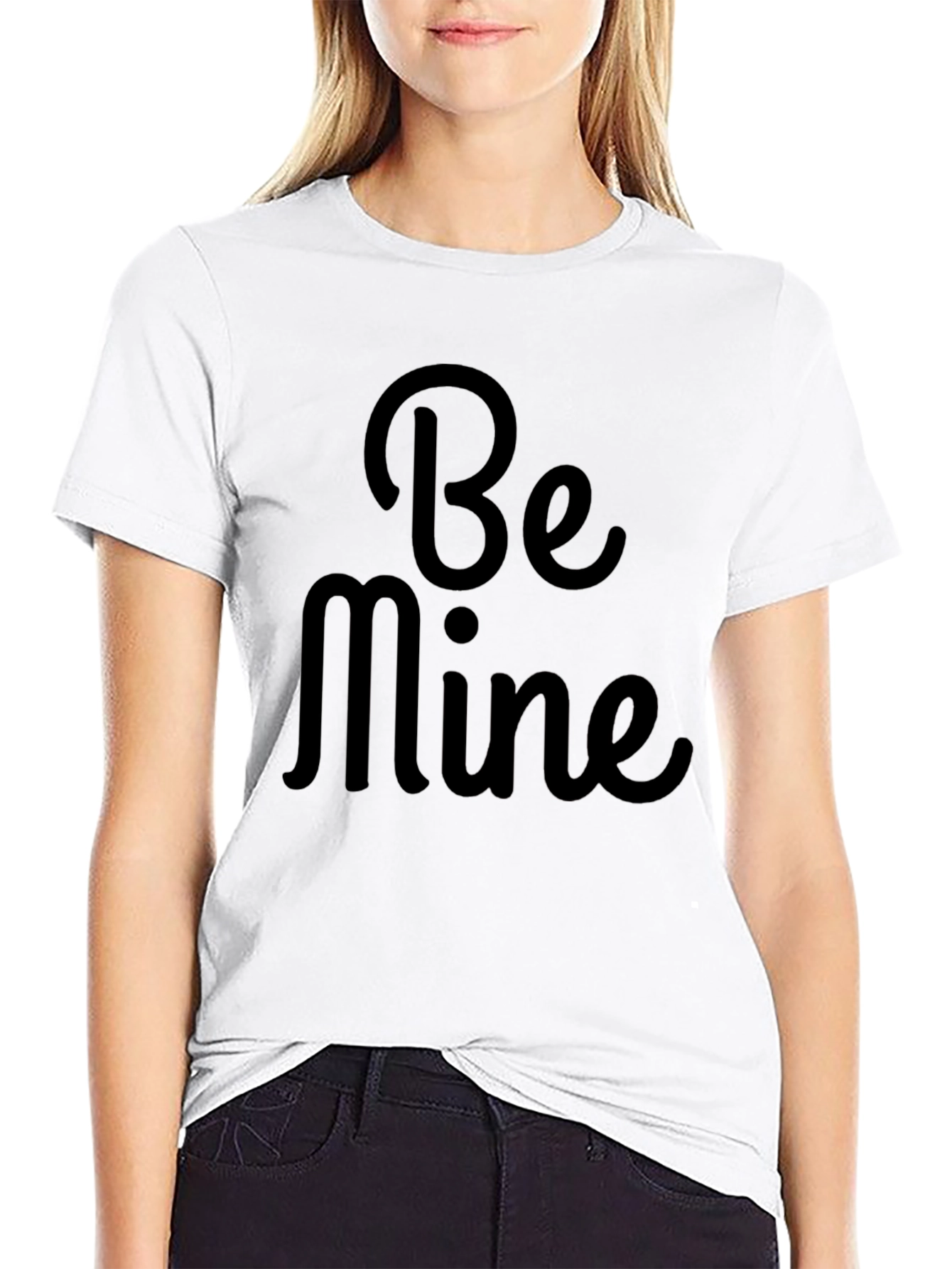 Be Mine Valentines Day Black T-Shirt