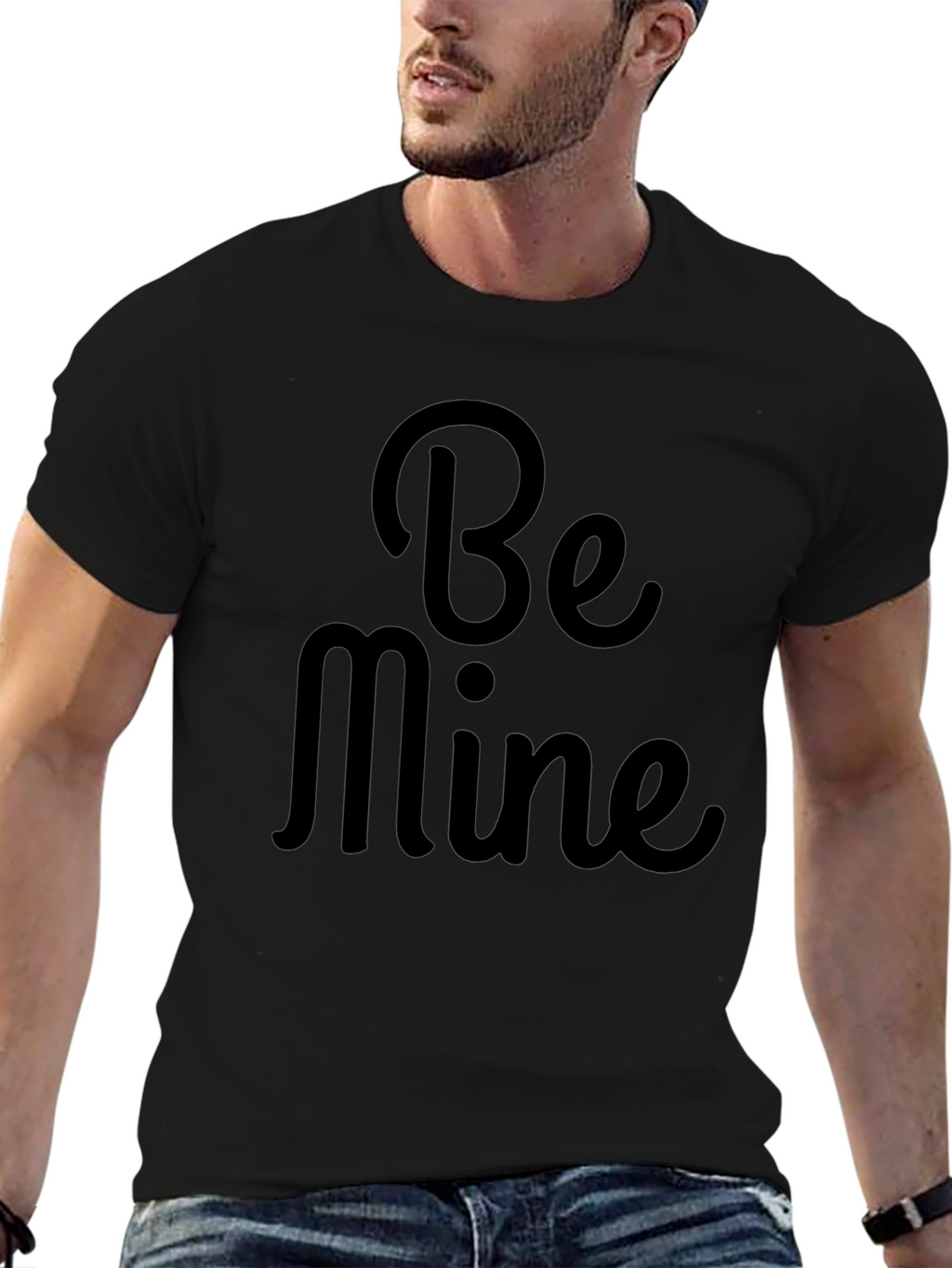 Be Mine Valentines Day Black T-Shirt