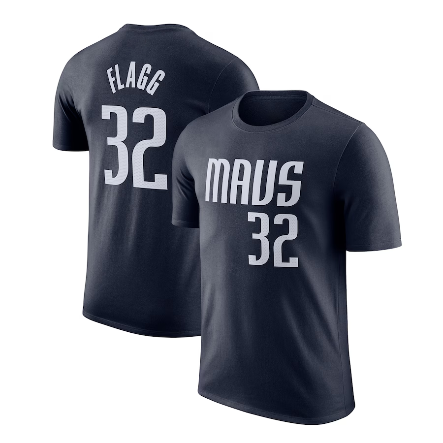 Cooper Flagg #32 Dallas Maver Black T-shirt