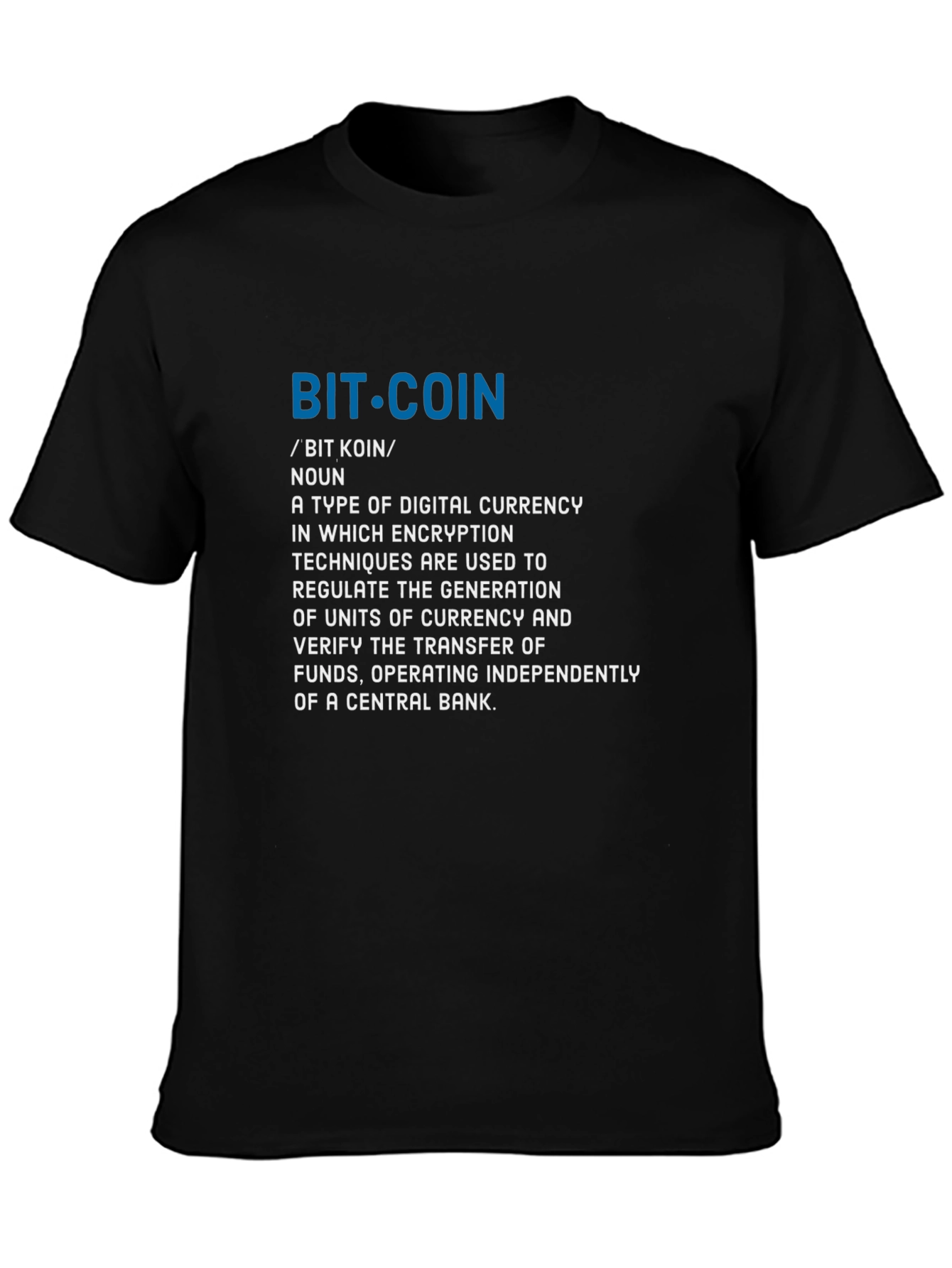 Bitcoin Definition T-Shirt - Crypto Currency Tee