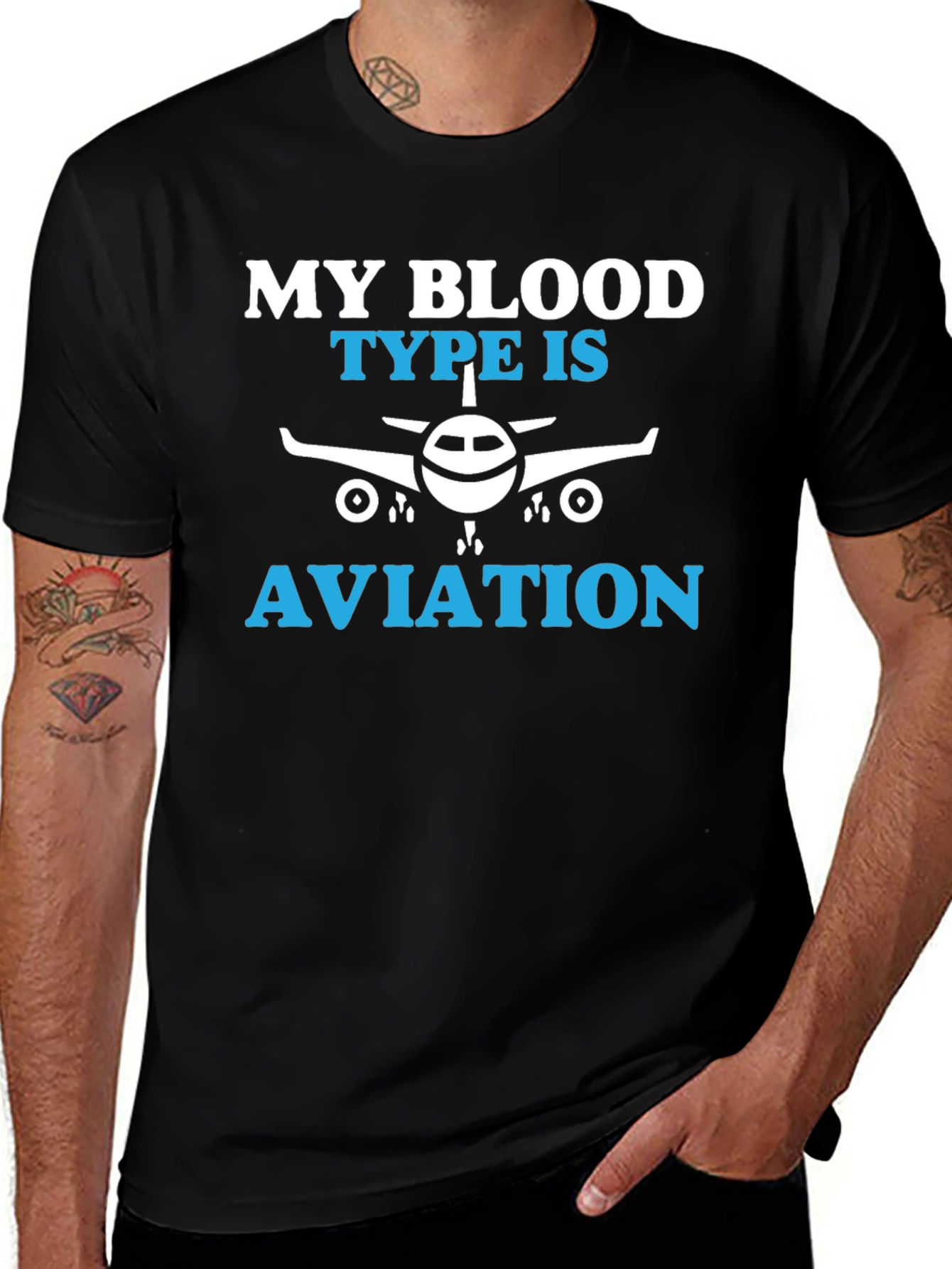 Aviation Blood Type T-Shirt