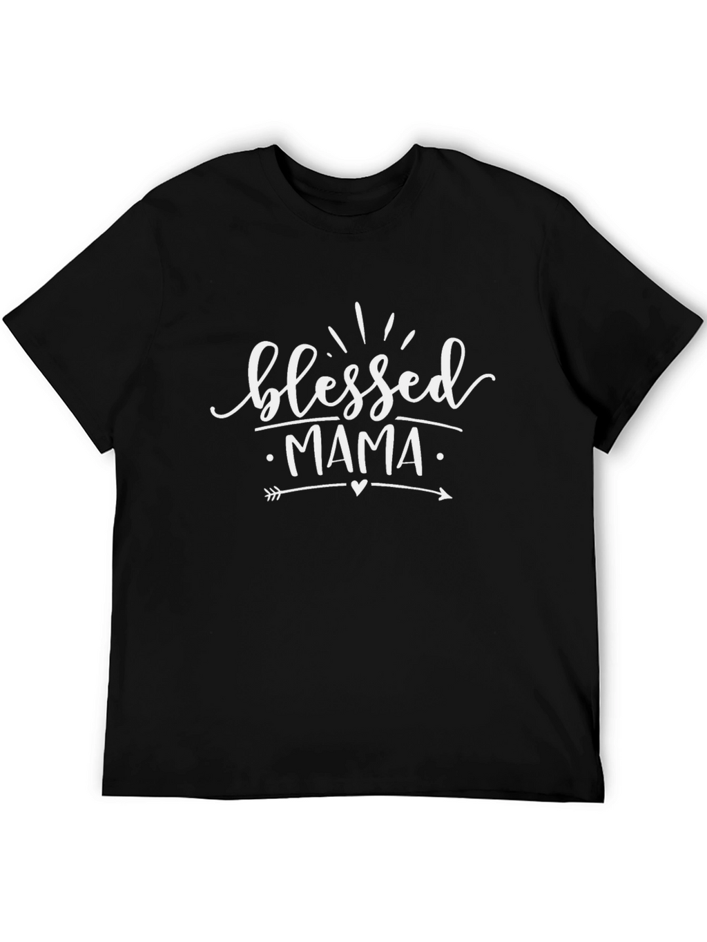Blessed Mama Graphic Tee - Black