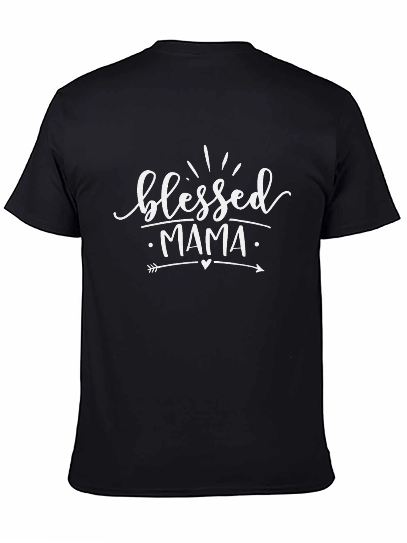 Blessed Mama Graphic Tee - Black