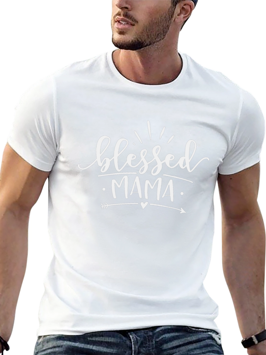 Blessed Mama Graphic Tee - Black