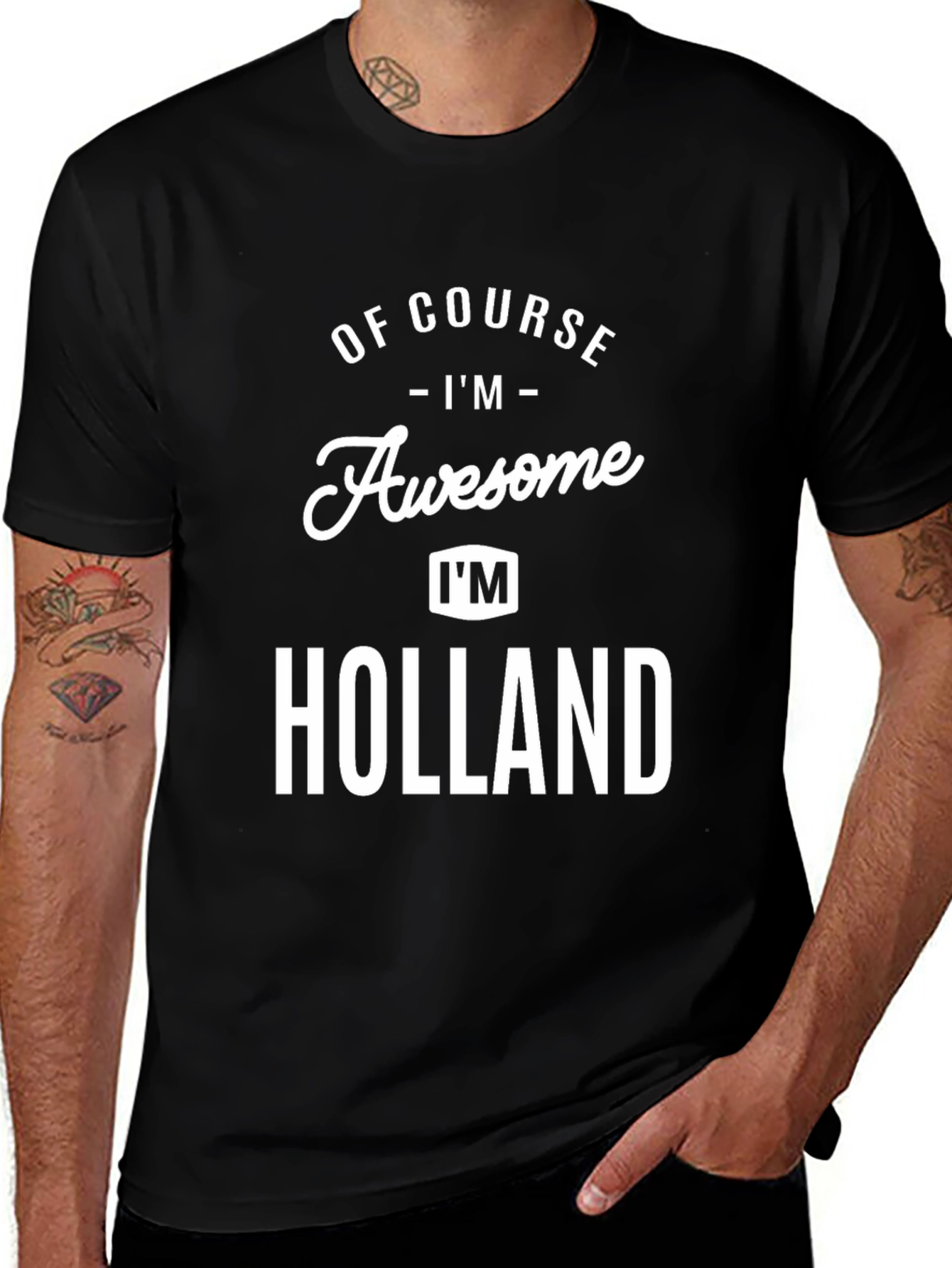 Awesome Holland T-Shirt: Funny Personalized Name Tee
