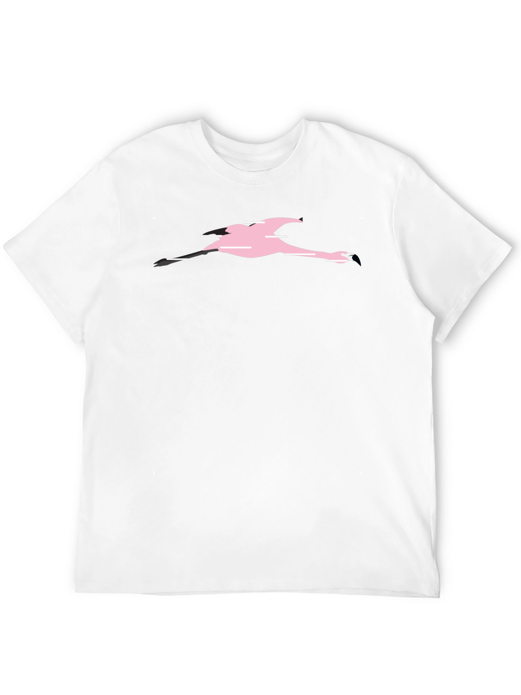 Black T-Shirt with Pink Flamingo Graphic