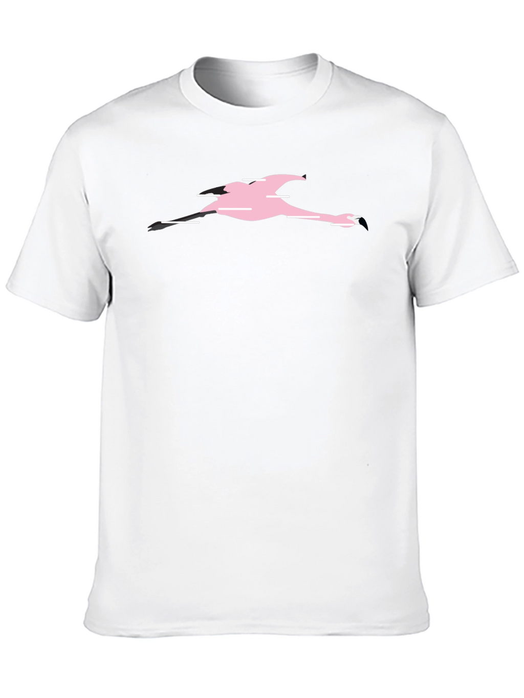 Black T-Shirt with Pink Flamingo Graphic
