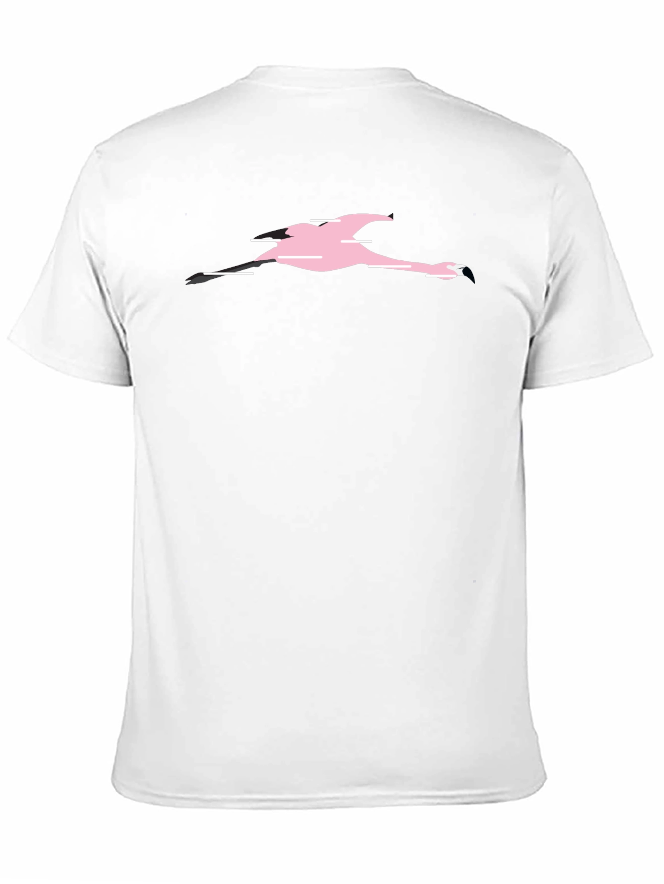 Black T-Shirt with Pink Flamingo Graphic
