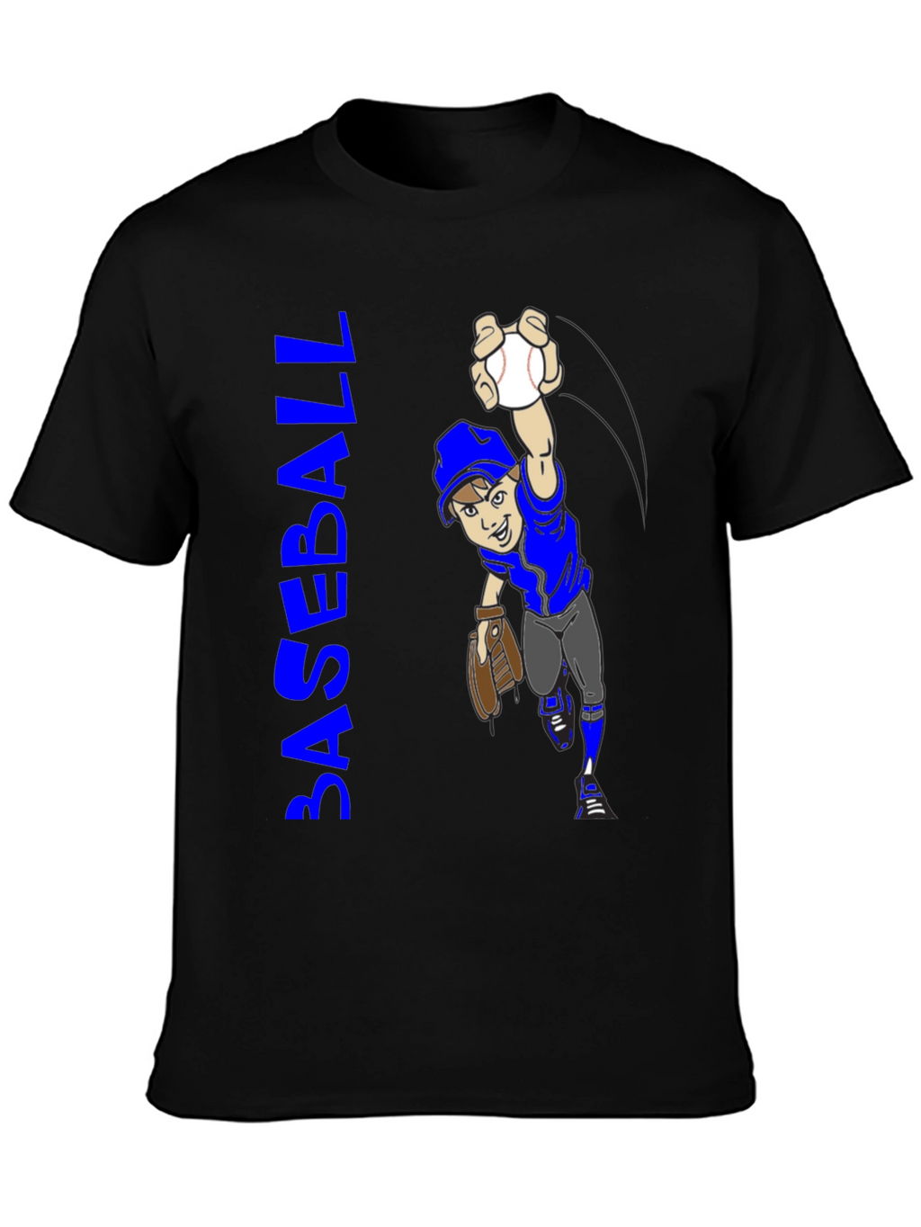 Baseball Cartoon Graphic T-Shirt