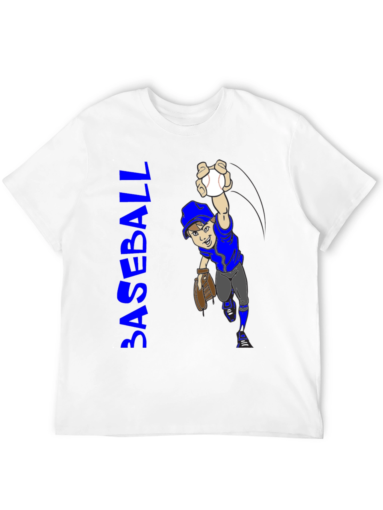 Baseball Cartoon Graphic T-Shirt