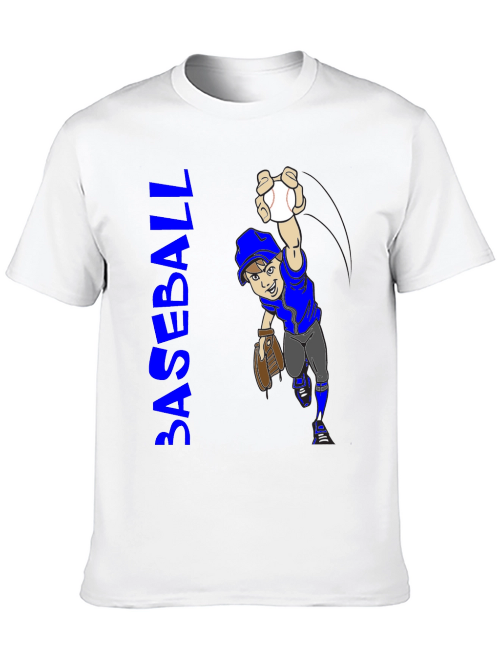 Baseball Cartoon Graphic T-Shirt