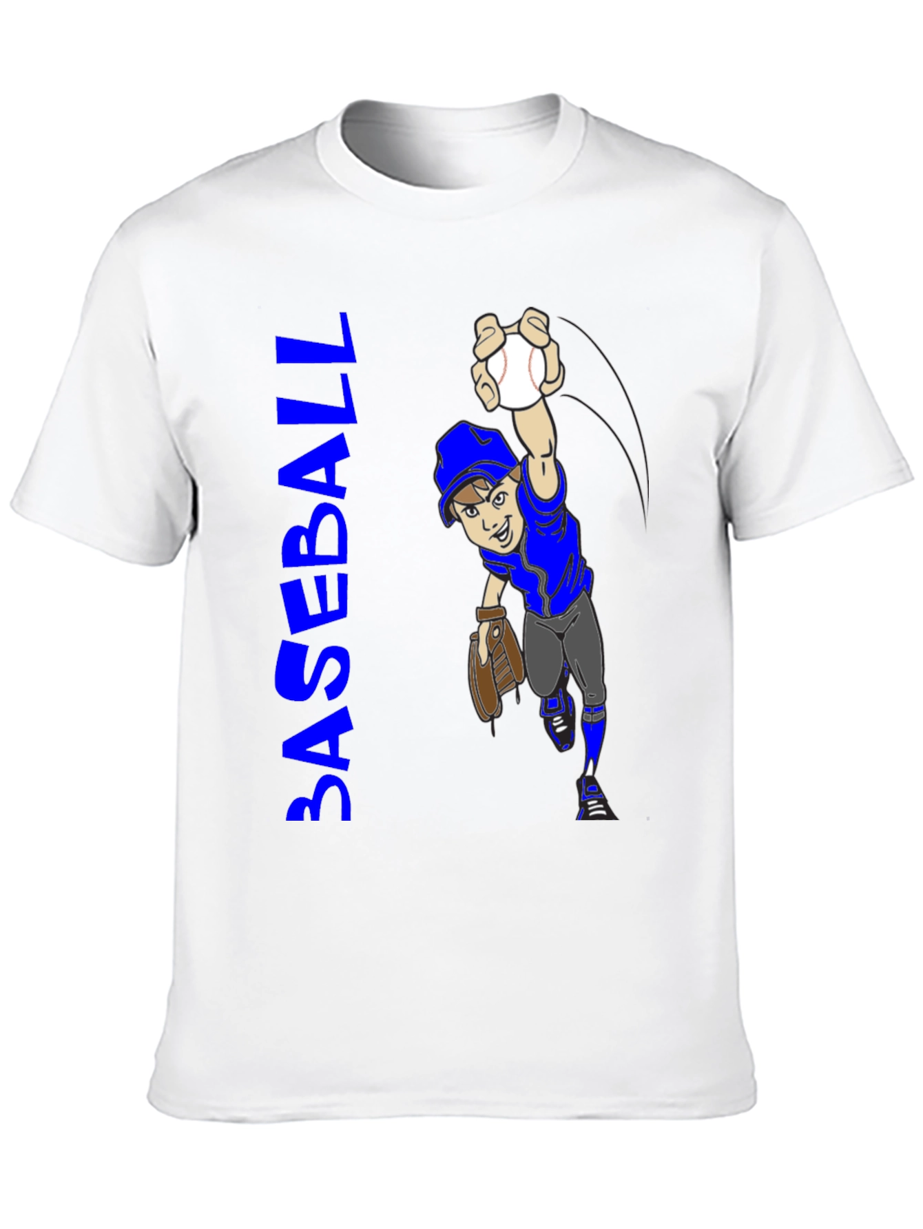 Baseball Cartoon Graphic T-Shirt