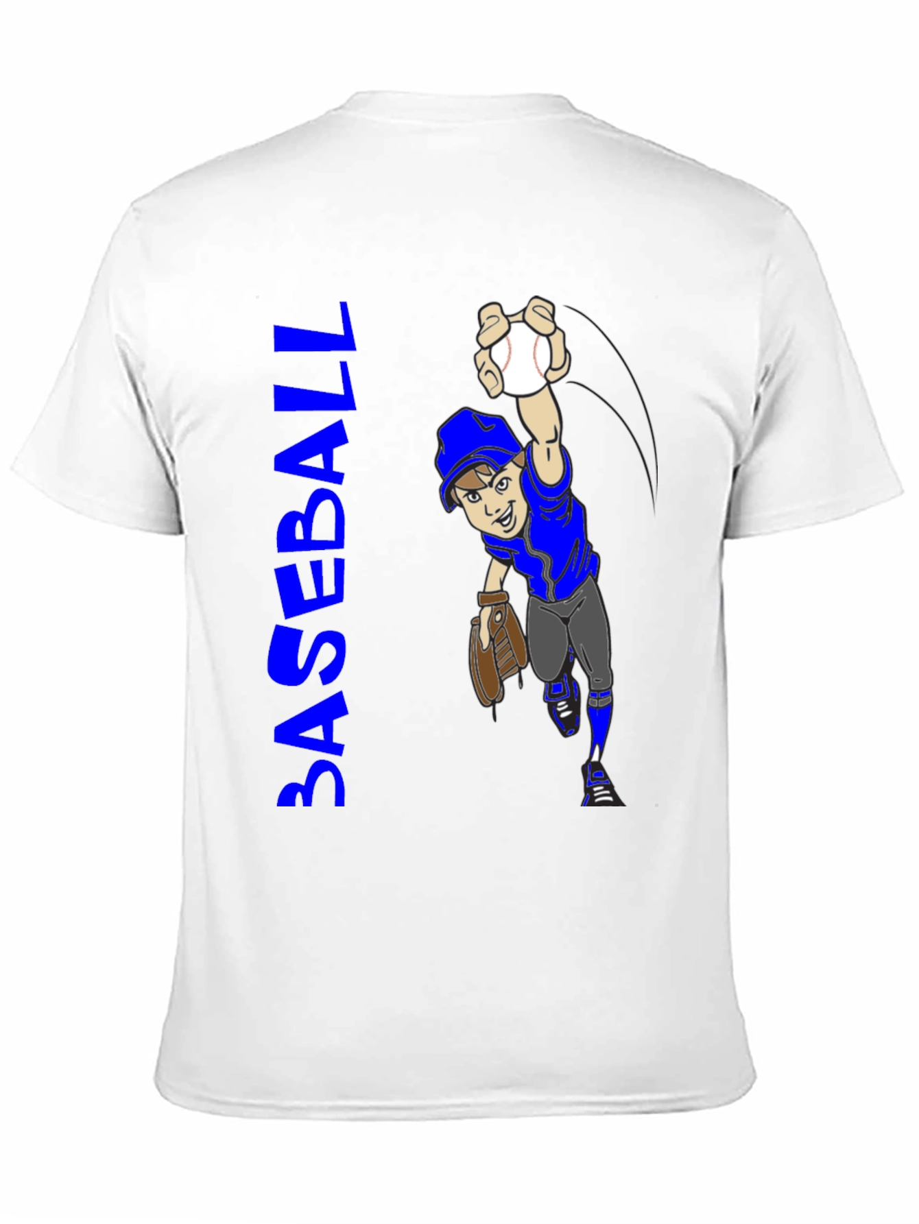 Baseball Cartoon Graphic T-Shirt