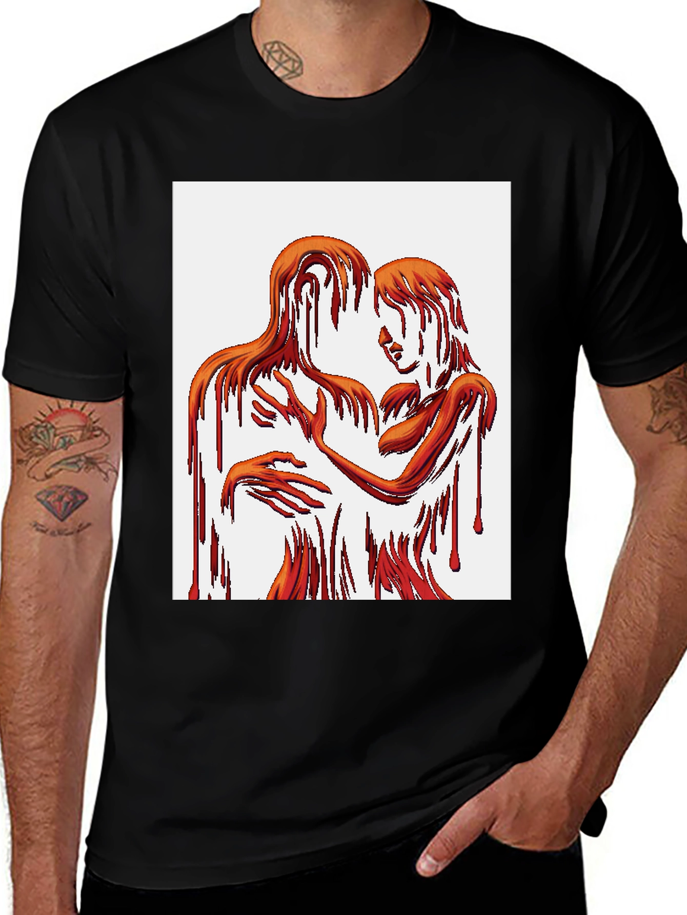 Abstract Lovers Graphic Tee