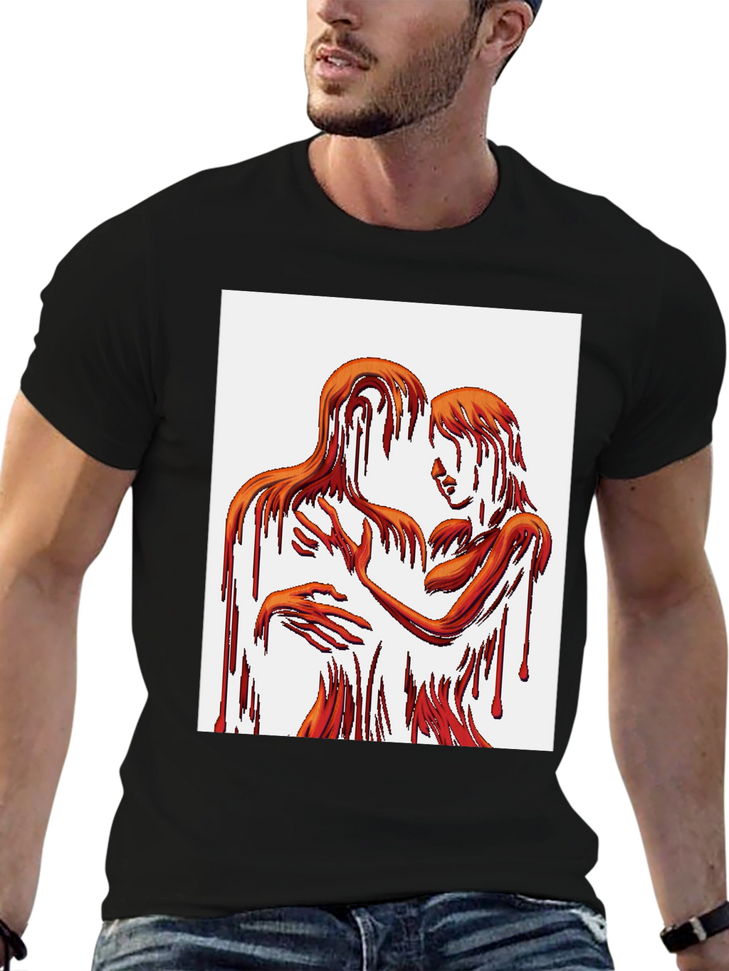Abstract Lovers Graphic Tee