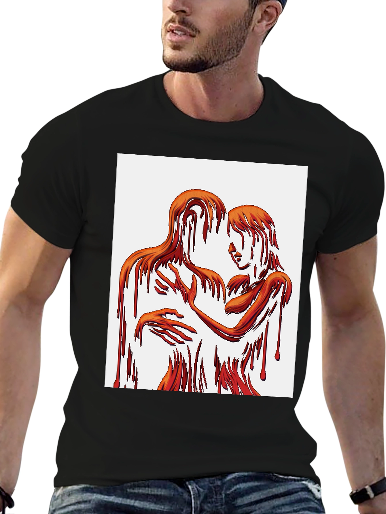 Abstract Lovers Graphic Tee
