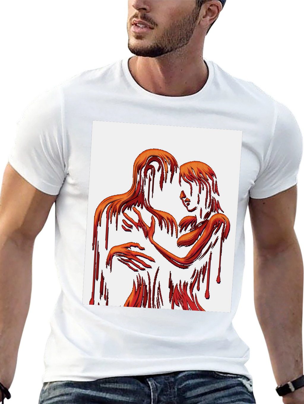 Abstract Lovers Graphic Tee
