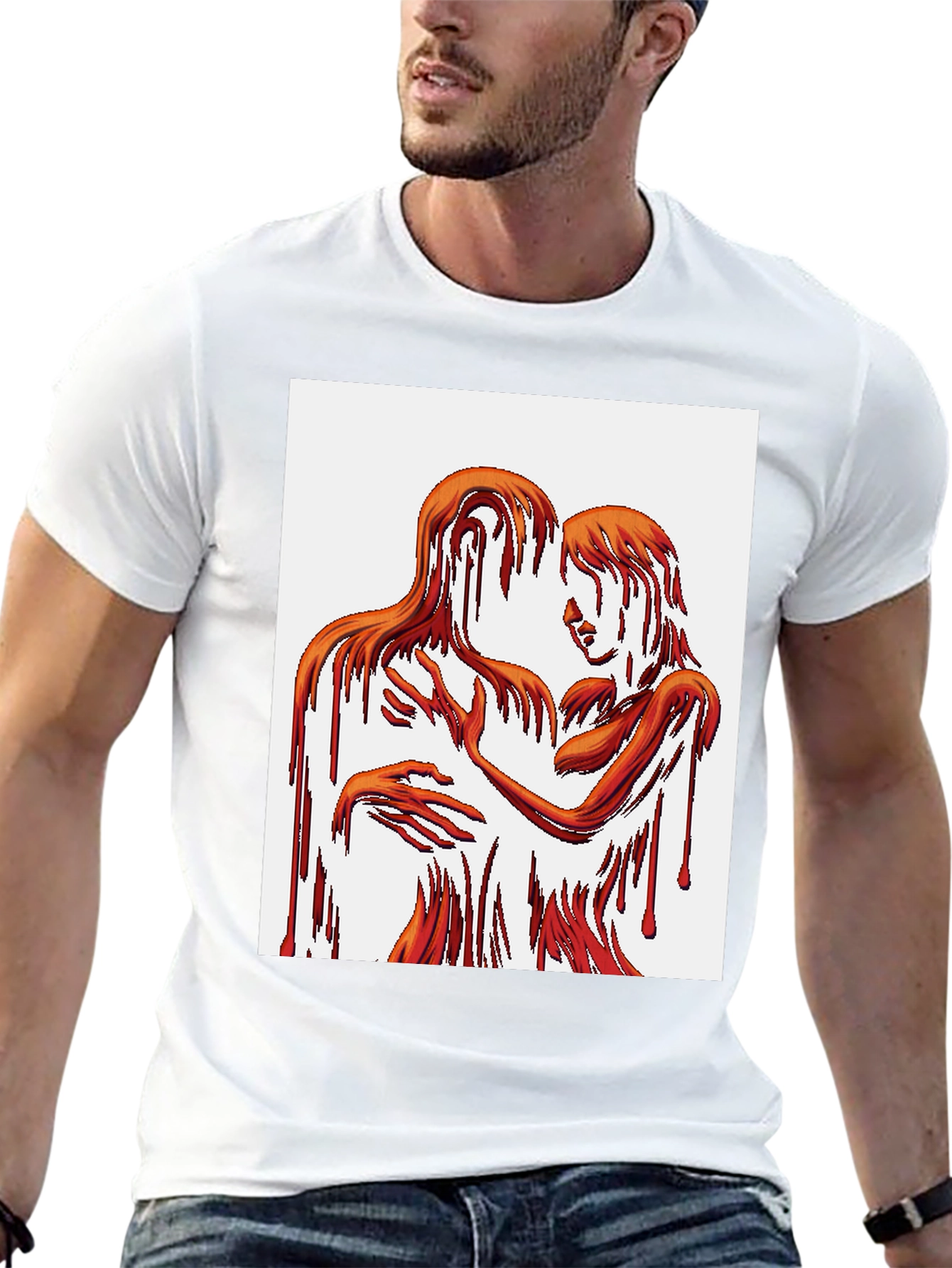 Abstract Lovers Graphic Tee