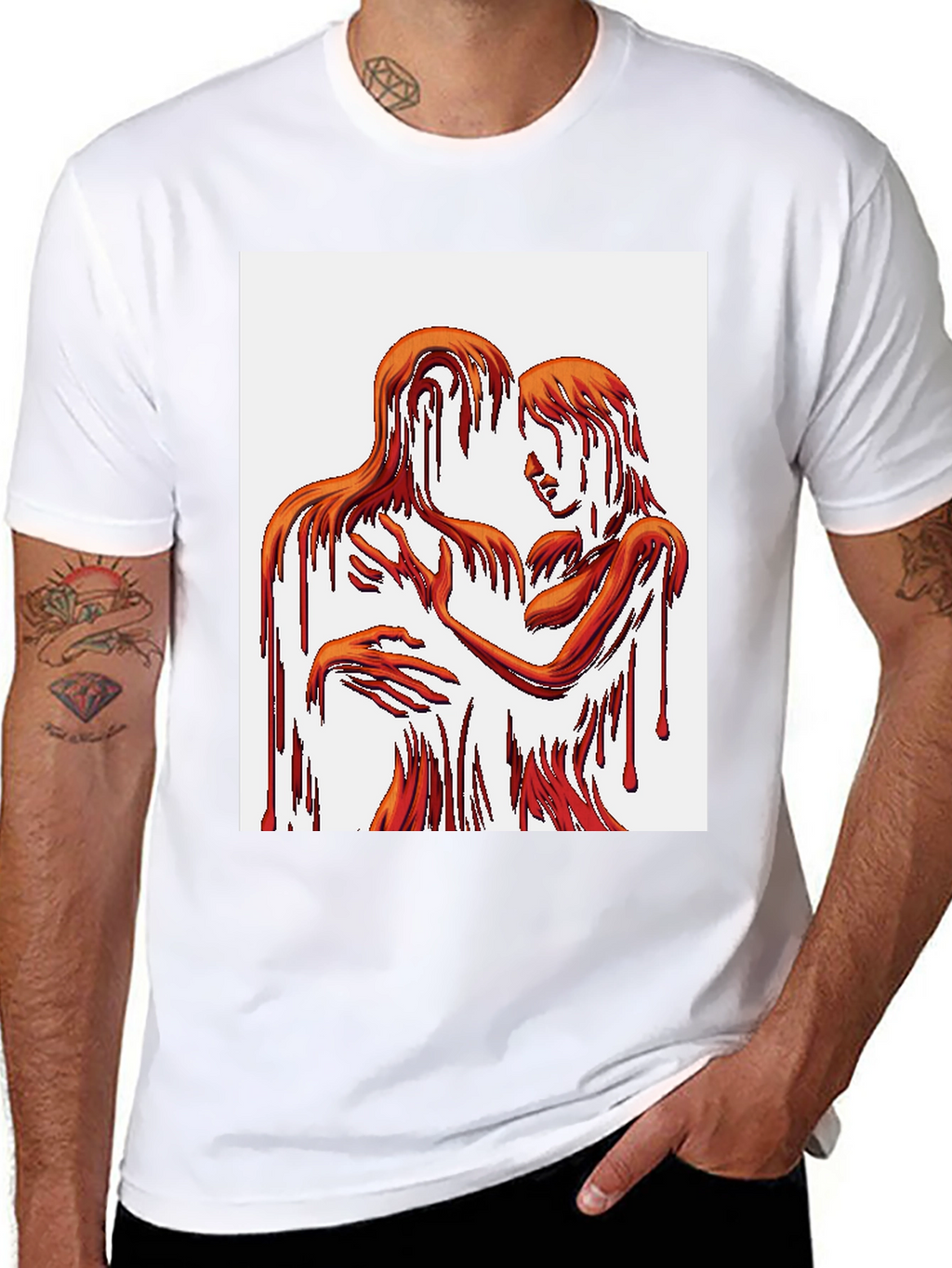 Abstract Lovers Graphic Tee