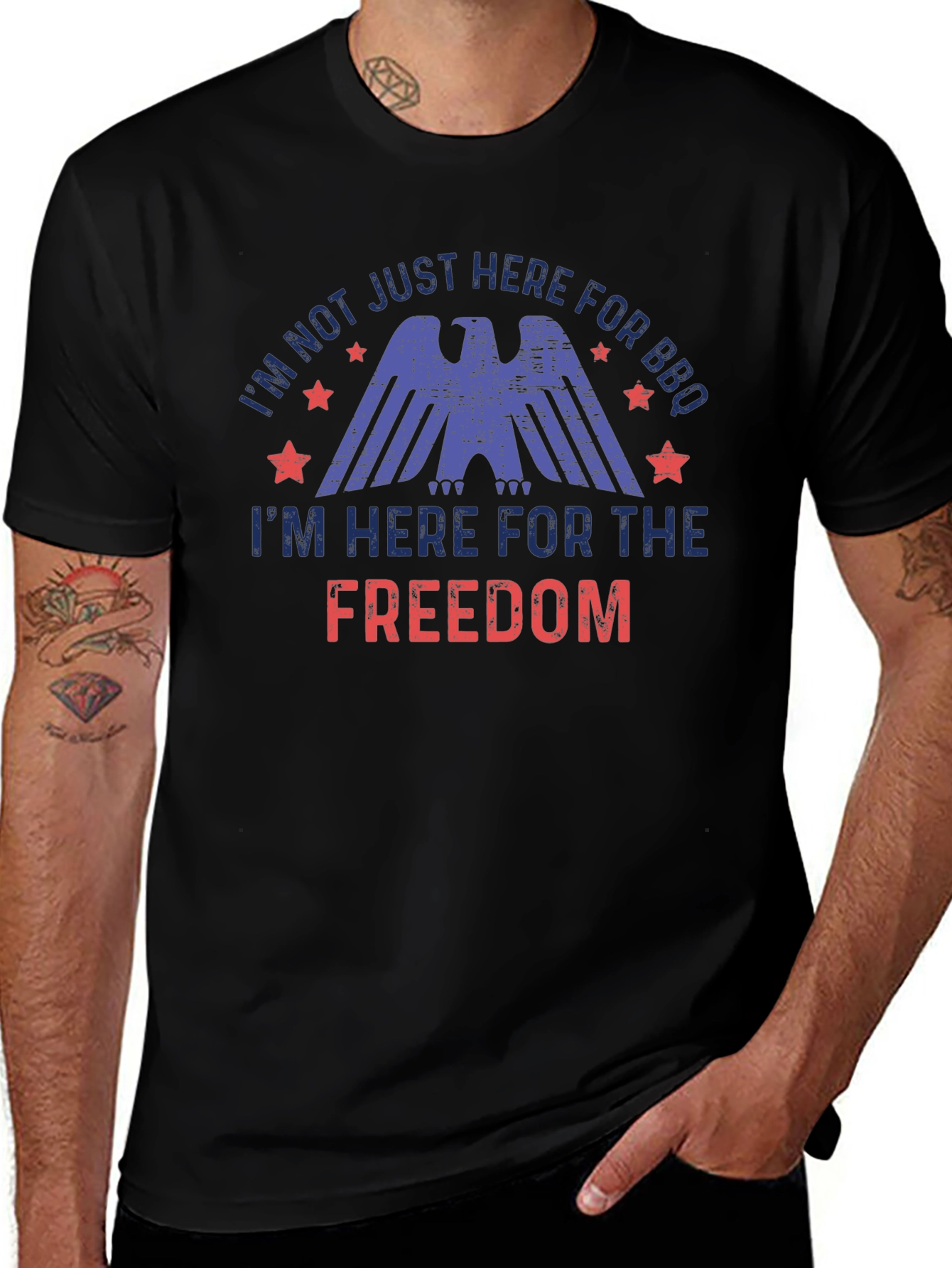 BBQ Freedom T-Shirt - Patriotic USA Eagle Tee
