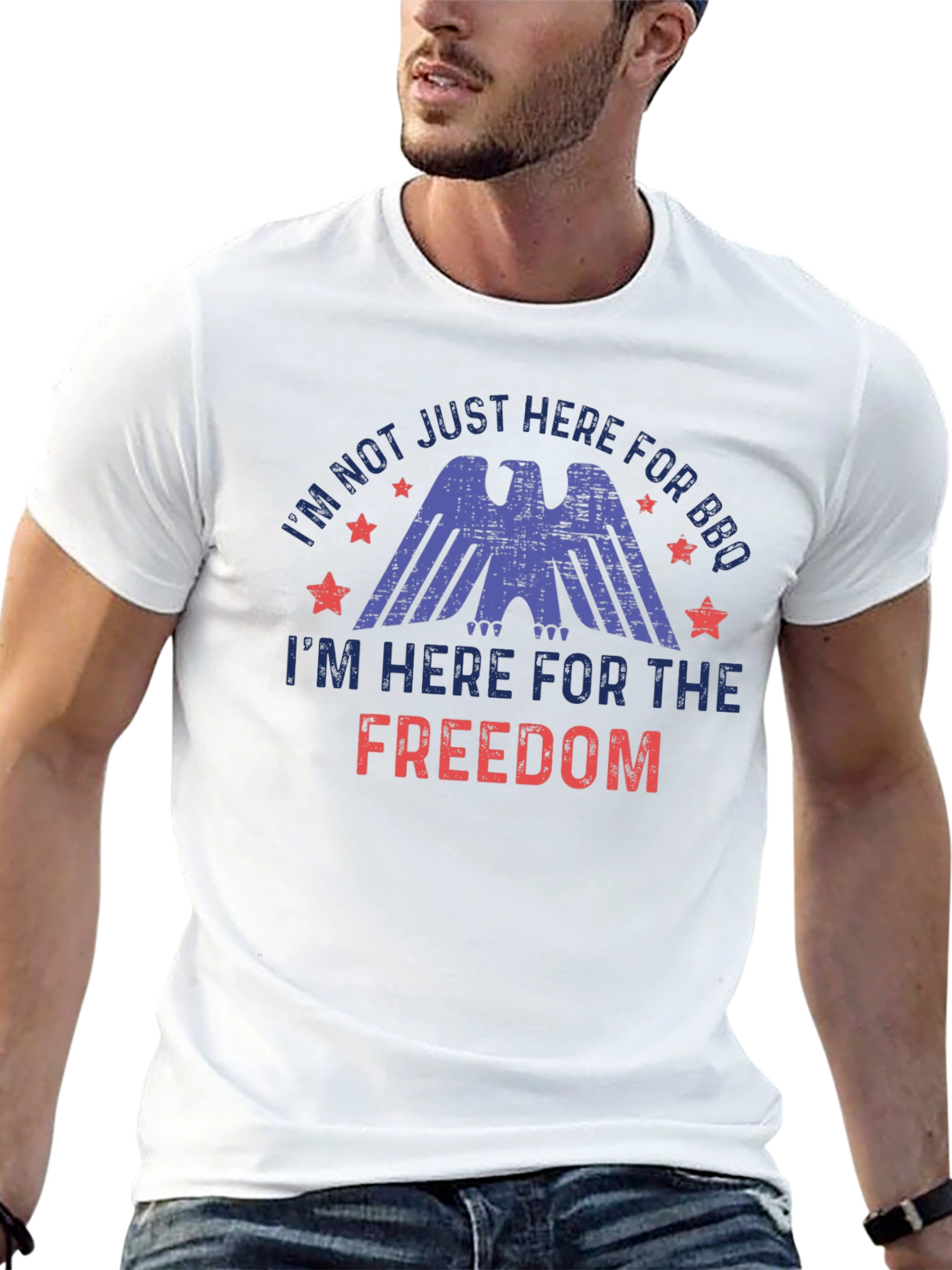 BBQ Freedom T-Shirt - Patriotic USA Eagle Tee