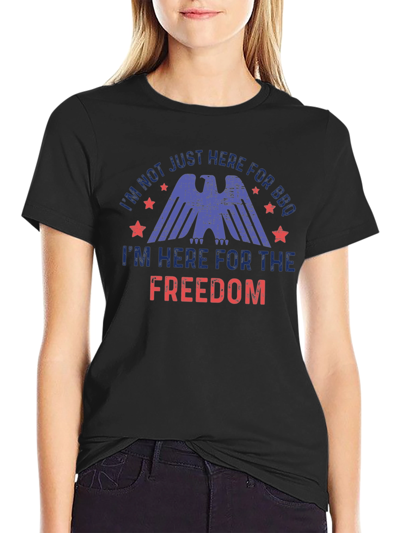 BBQ Freedom T-Shirt - Patriotic USA Eagle Tee