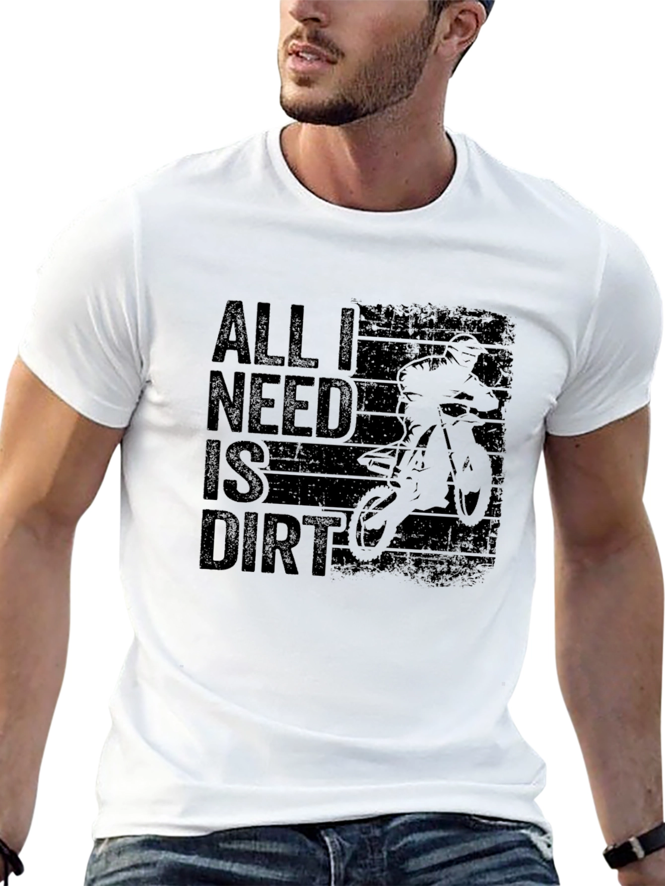 All I Need Is Dirt Mens Black T-Shirt