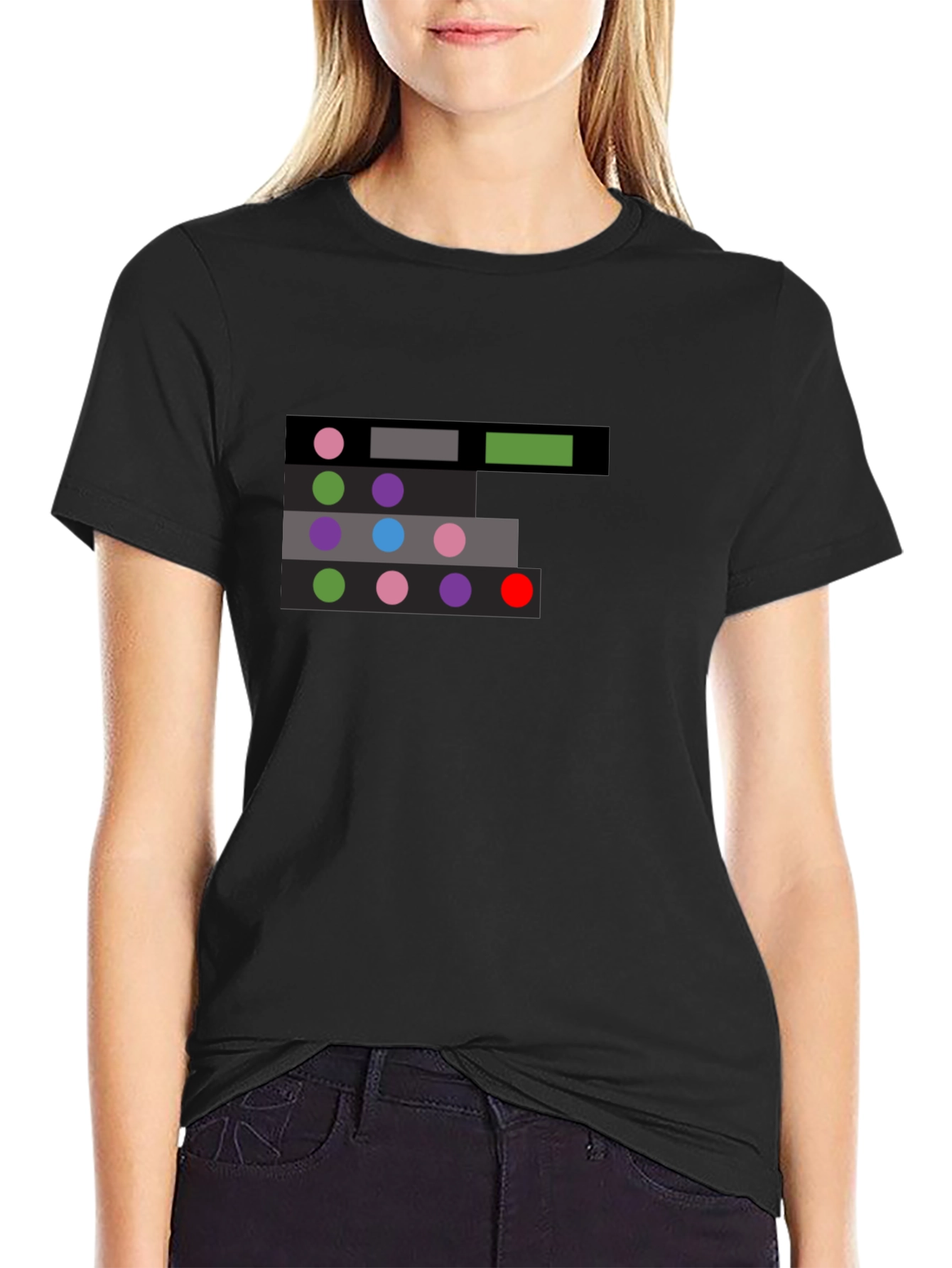 Abstract Color Palette Graphic T-Shirt