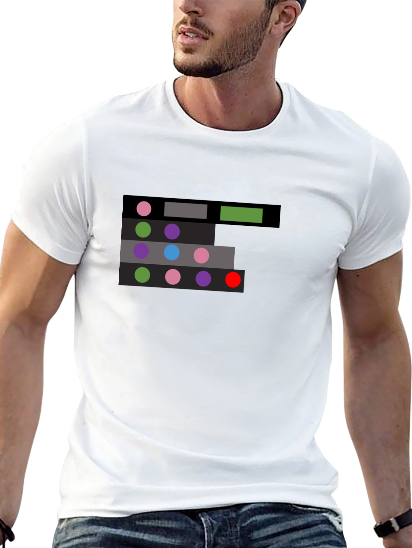 Abstract Color Palette Graphic T-Shirt