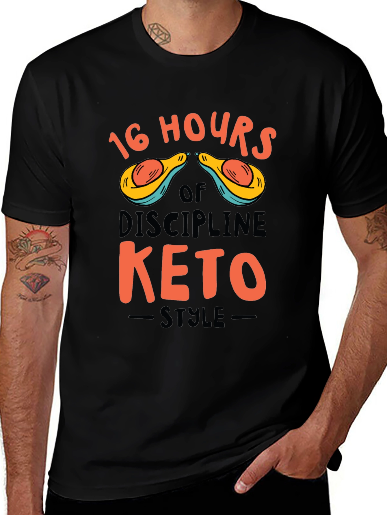 16 Hours Keto Style Graphic Tee - Black