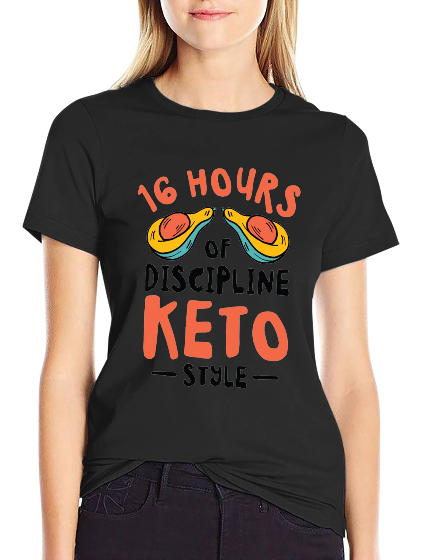 16 Hours Keto Style Graphic Tee - Black