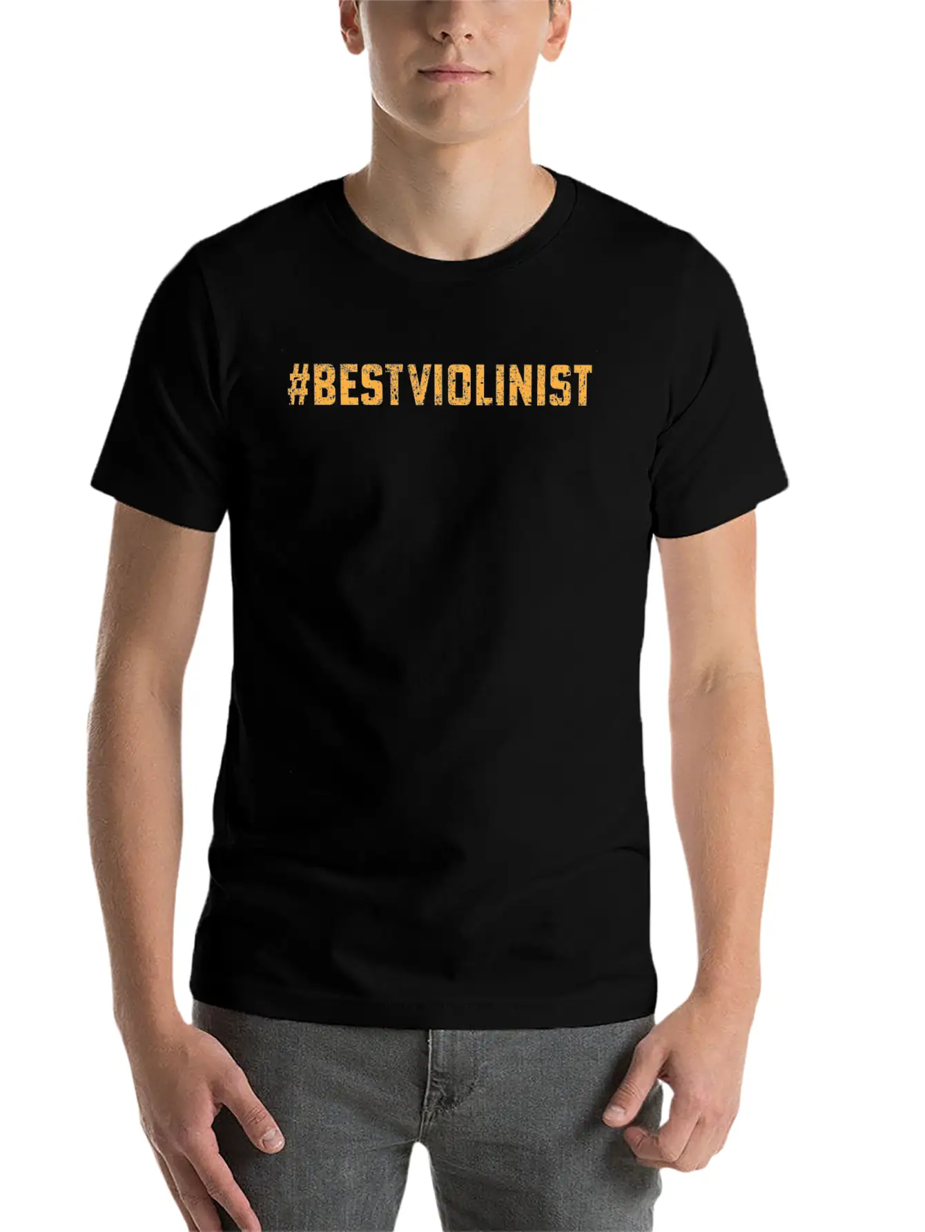 #BestViolinist Violin Player Musician Violinist Vi Unisex Casual T-Shirt – Clean Design For Daily Comfort