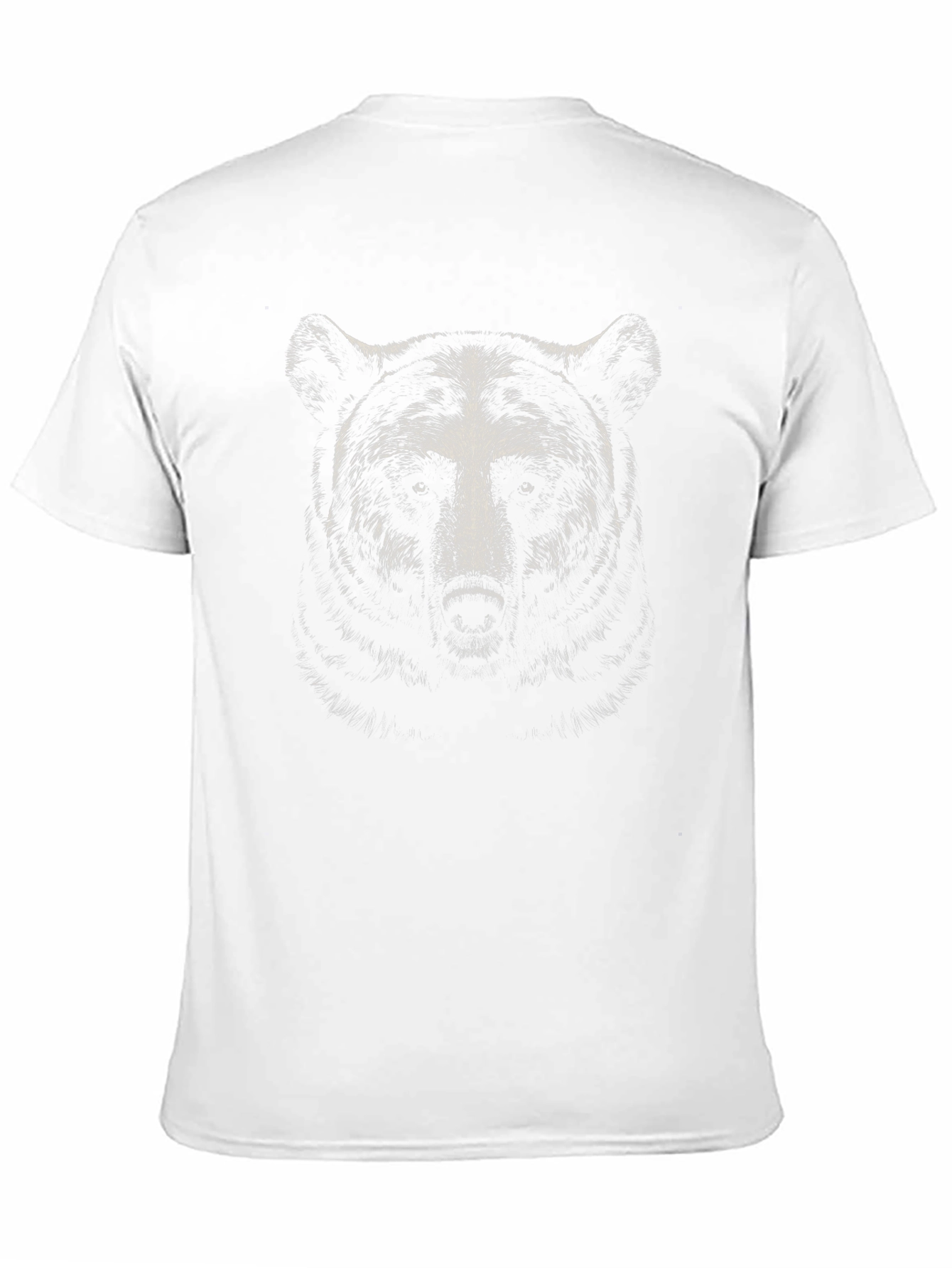 Bear Face Graphic Print T-Shirt