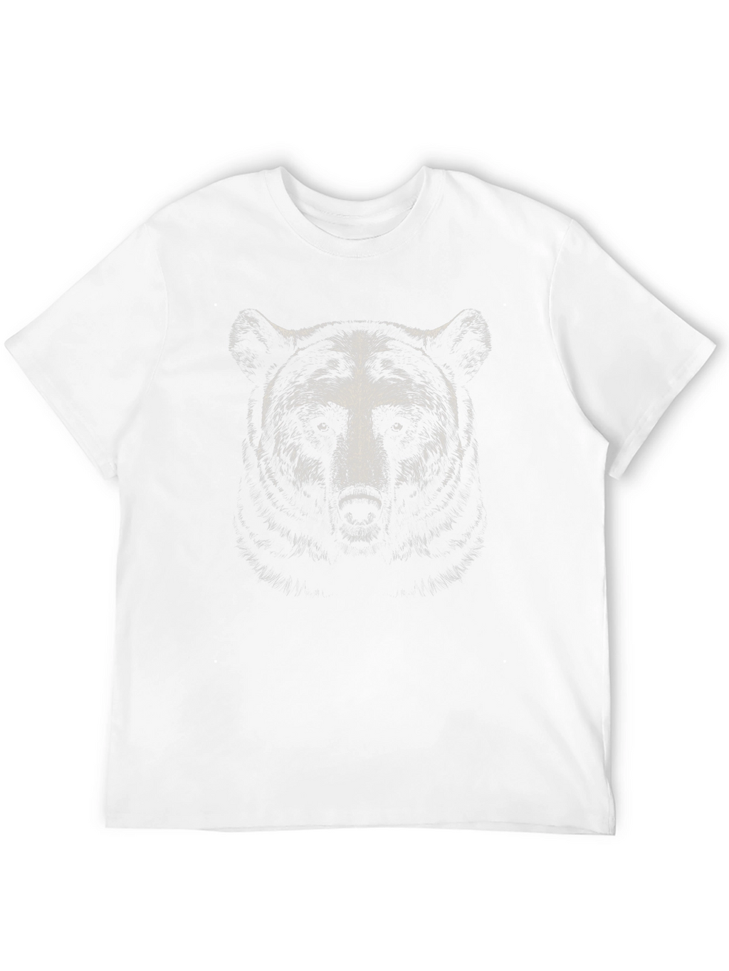 Bear Face Graphic Print T-Shirt