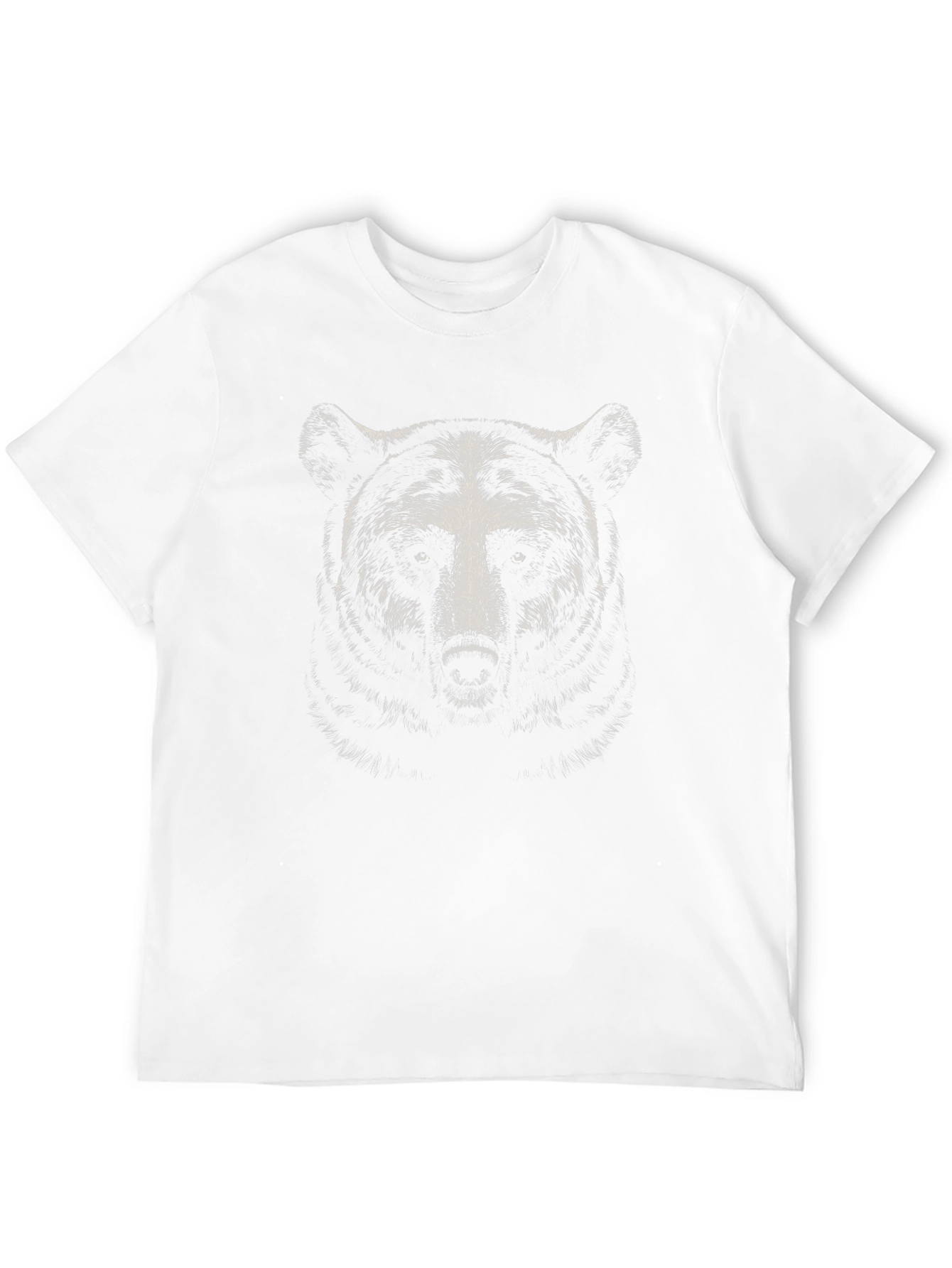 Bear Face Graphic Print T-Shirt