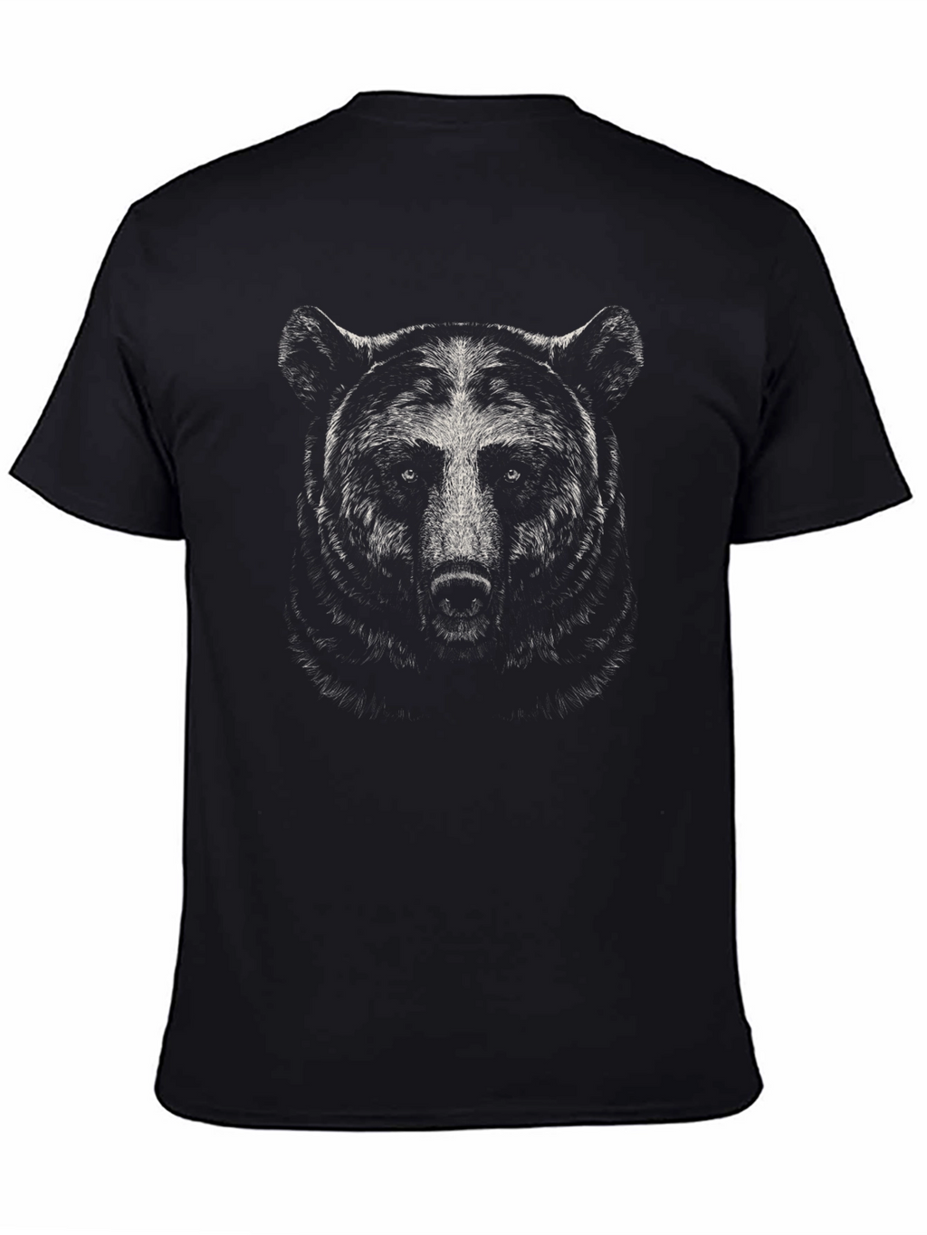 Bear Face Graphic Print T-Shirt