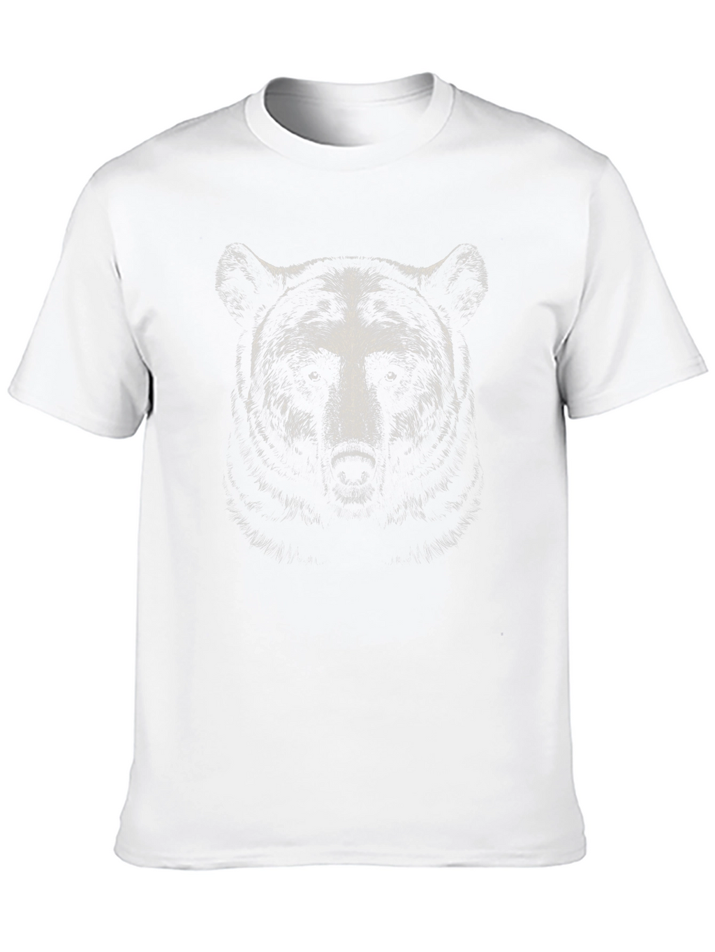 Bear Face Graphic Print T-Shirt