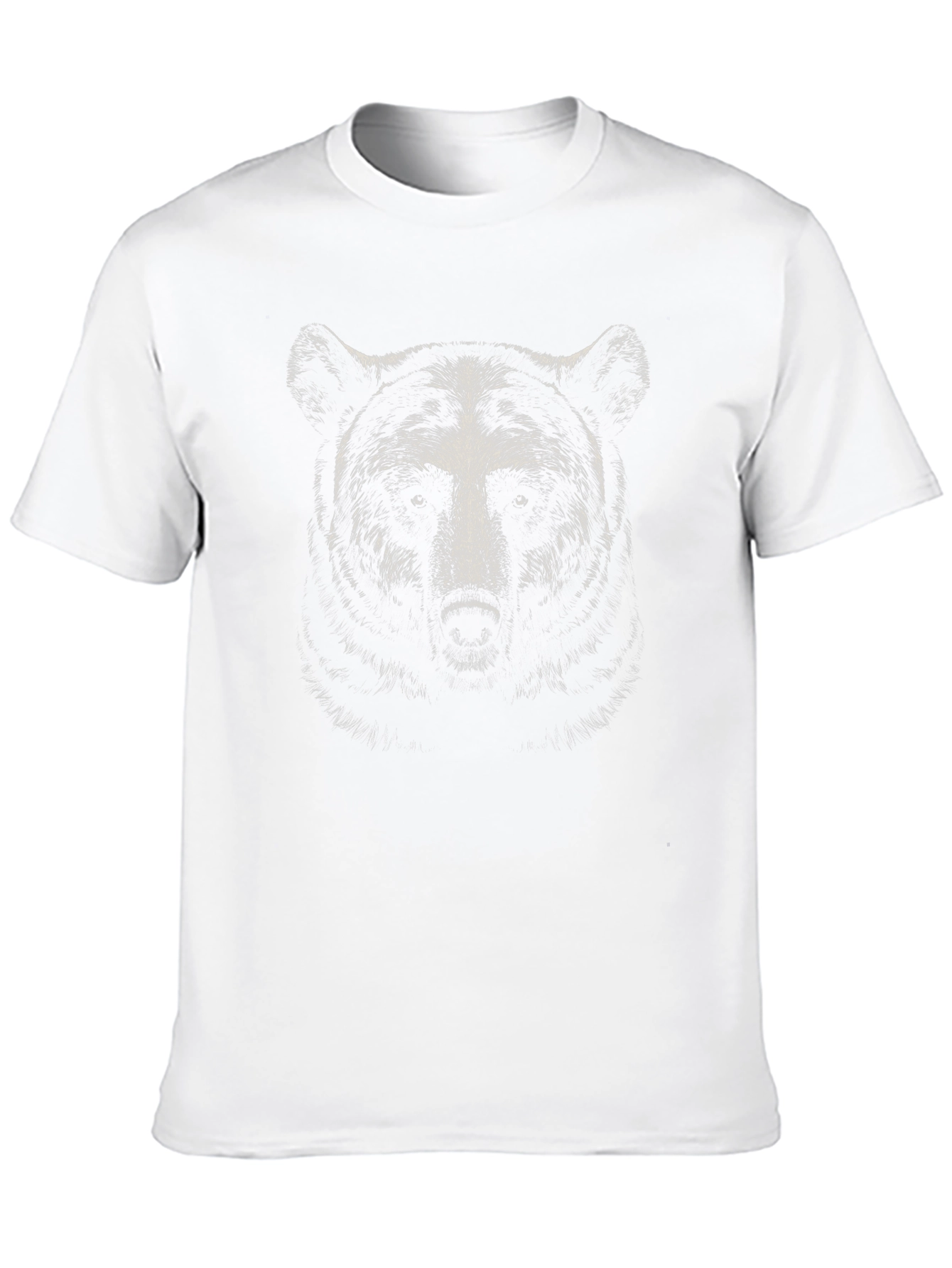 Bear Face Graphic Print T-Shirt