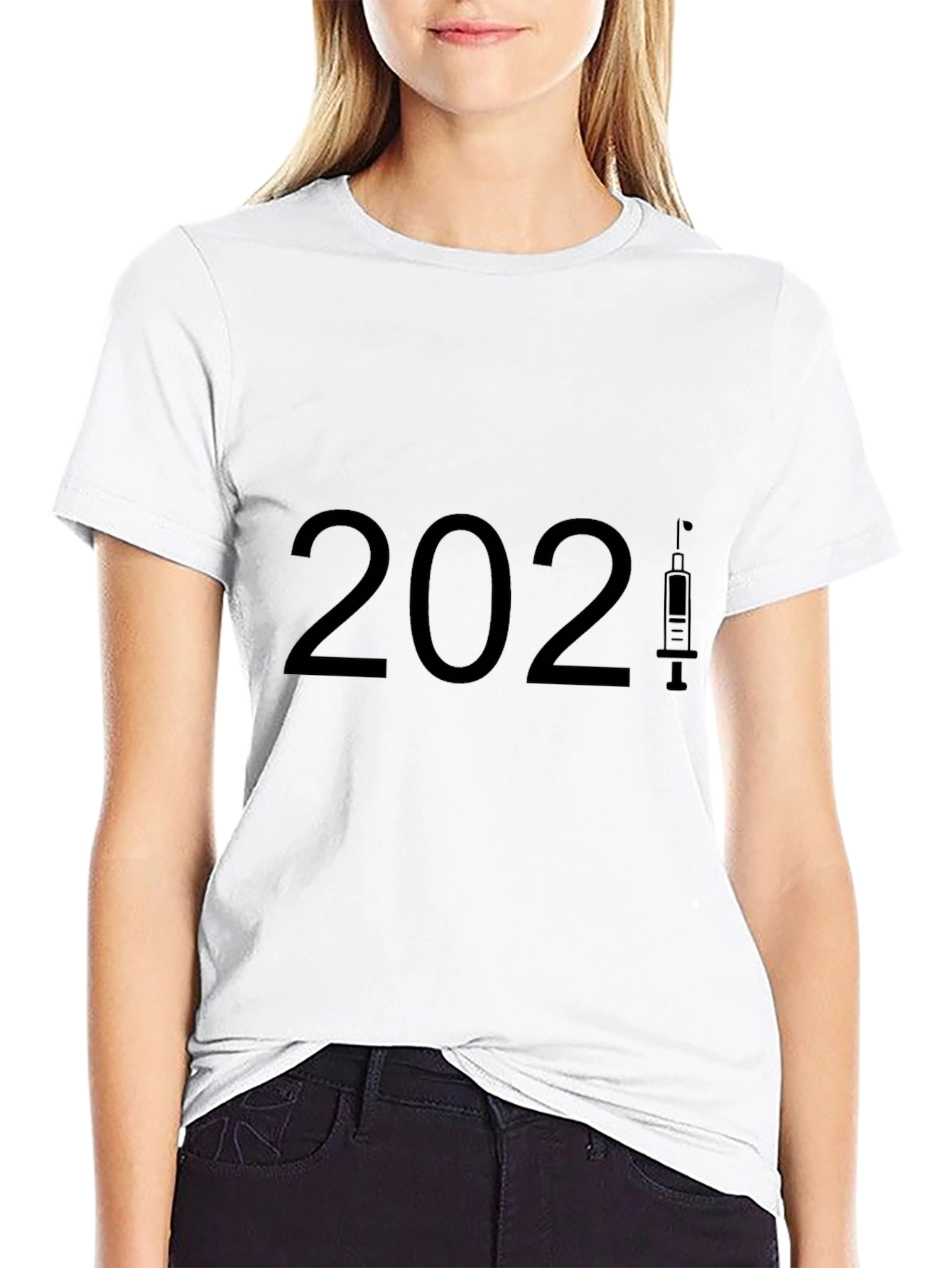 2021 Vaccine Black T-Shirt