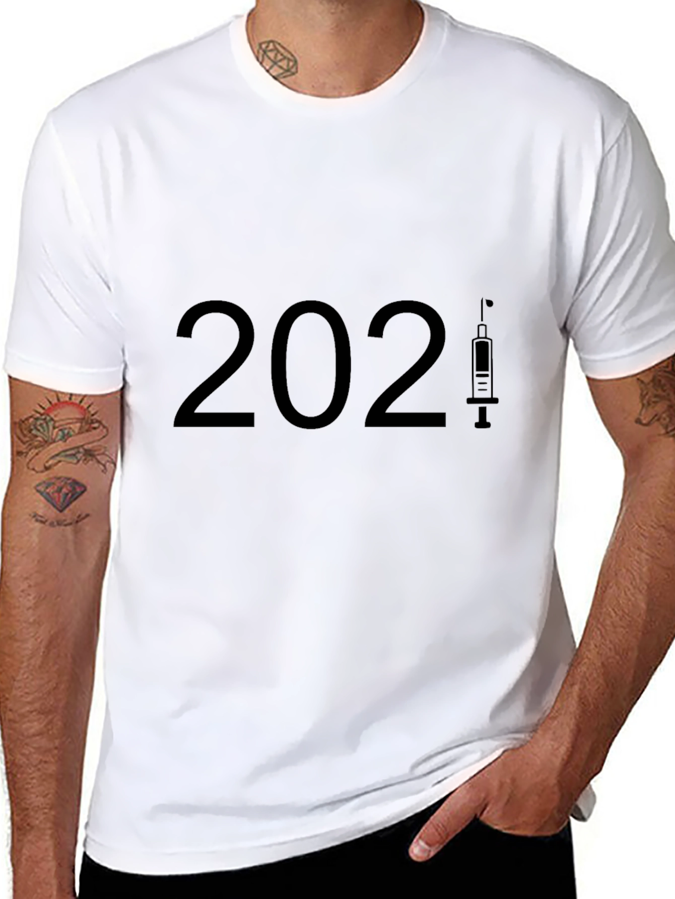 2021 Vaccine Black T-Shirt